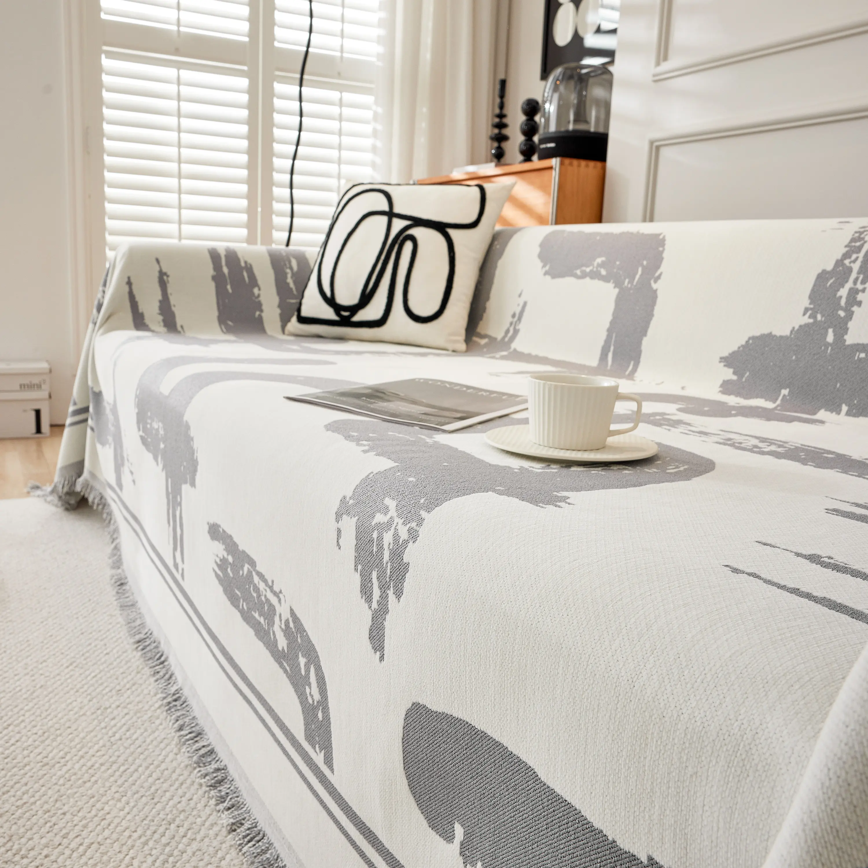 Chenille Abstract Soft Thick Reversible Oversized Couch Cover Blanket, Blanket on Sofa and The Couch - Image 120