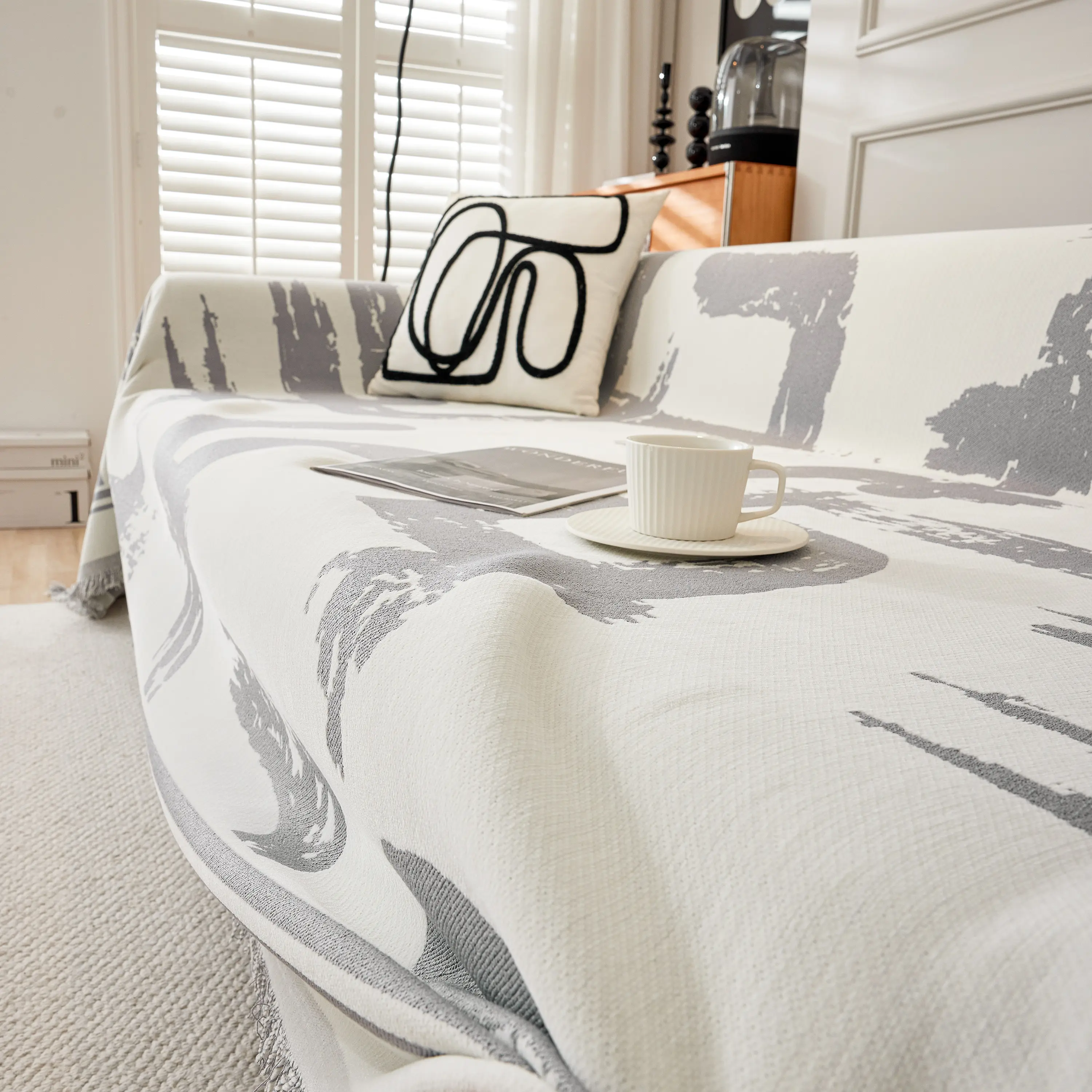 Chenille Abstract Soft Thick Reversible Oversized Couch Cover Blanket, Blanket on Sofa and The Couch - Image 123