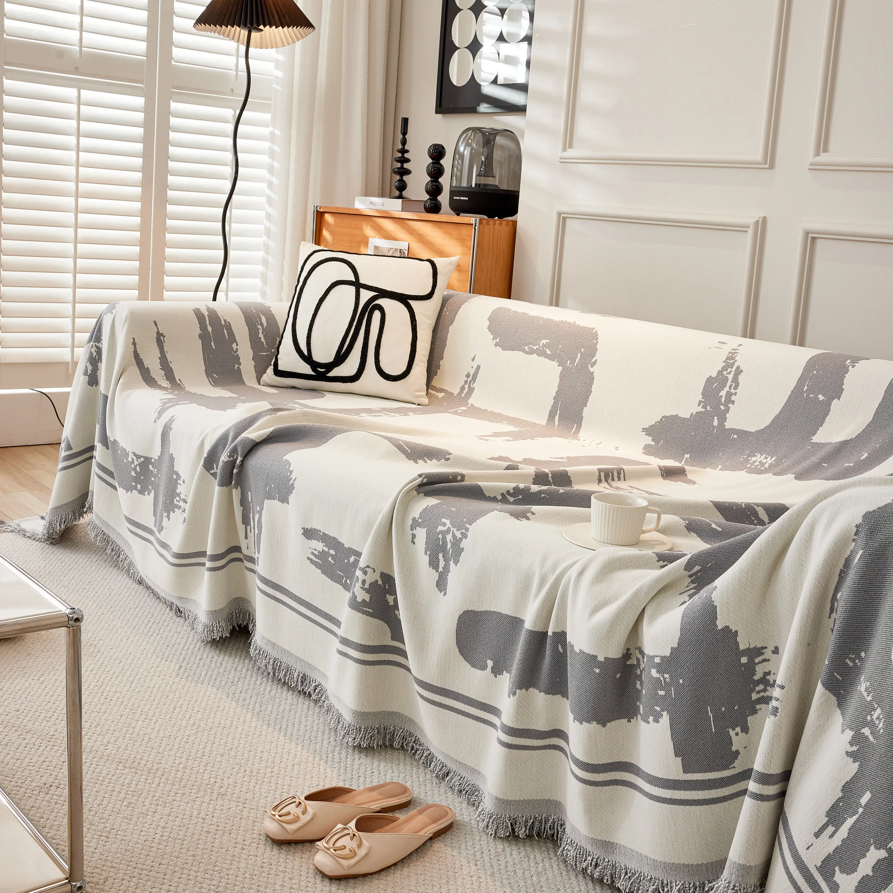 Chenille Abstract Soft Thick Reversible Oversized Couch Cover Blanket, Blanket on Sofa and The Couch - Image 127