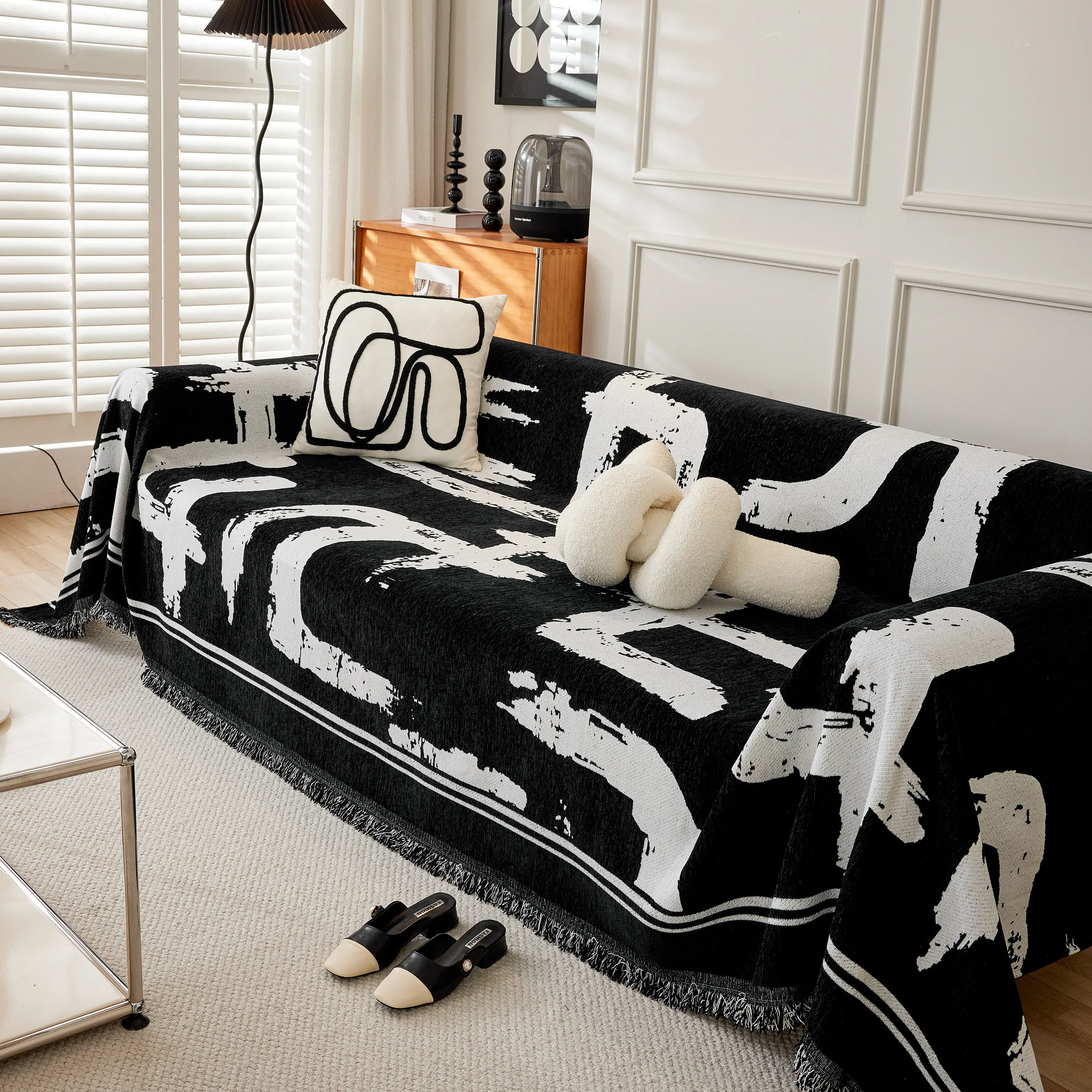 Chenille Abstract Soft Thick Reversible Oversized Couch Cover Blanket, Blanket on Sofa and The Couch - Image 13