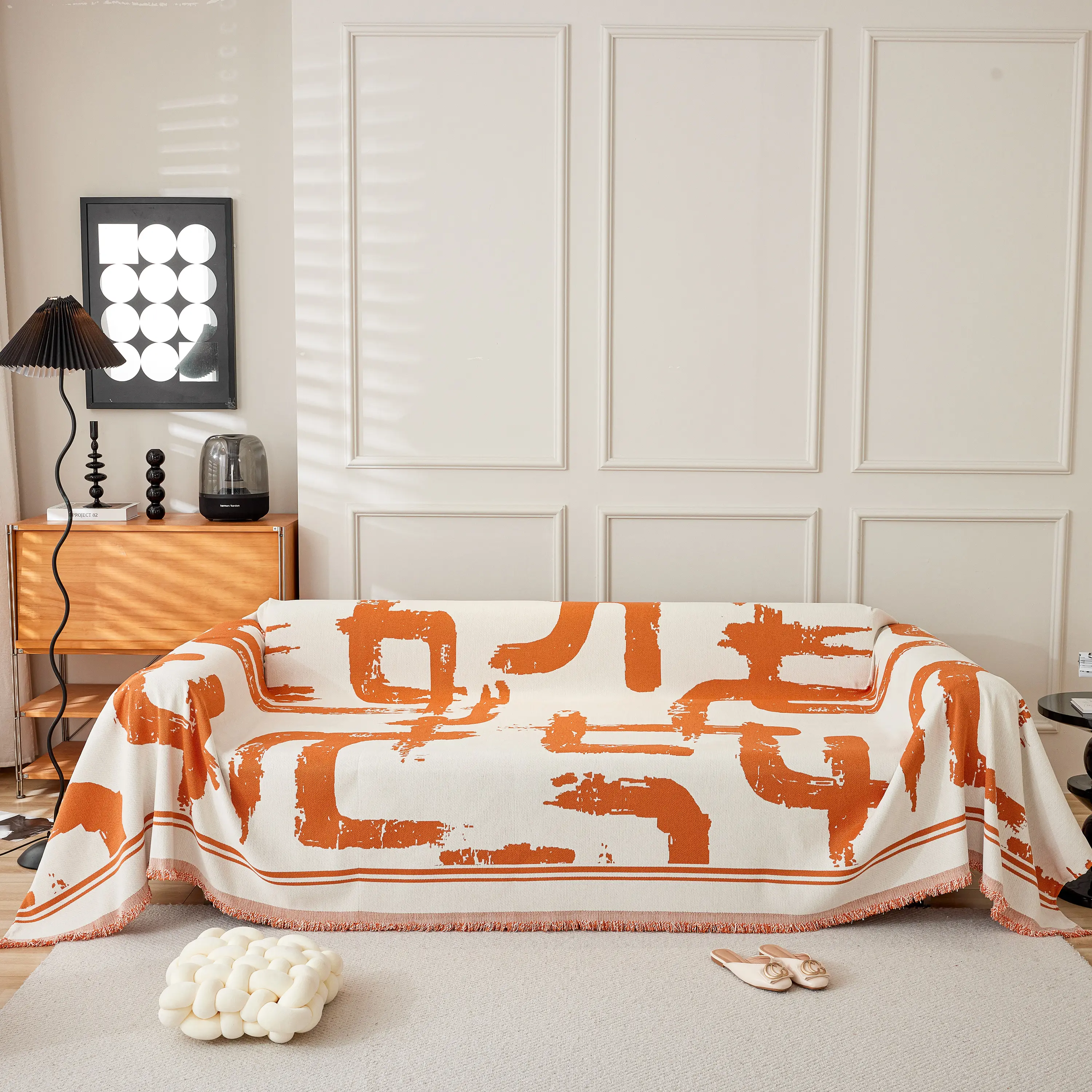Chenille Abstract Soft Thick Reversible Oversized Couch Cover Blanket, Blanket on Sofa and The Couch - Image 135