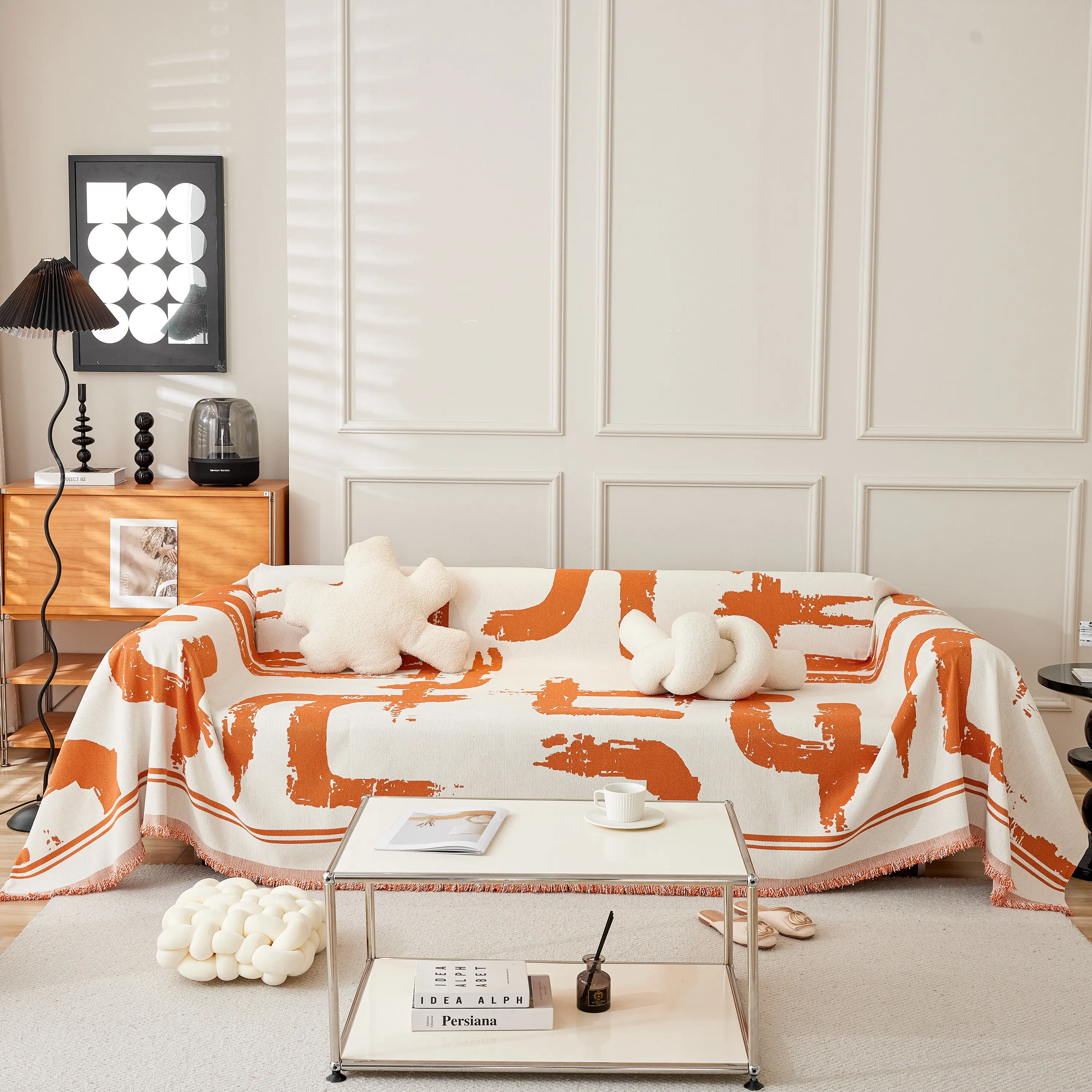 Chenille Abstract Soft Thick Reversible Oversized Couch Cover Blanket, Blanket on Sofa and The Couch - Image 137