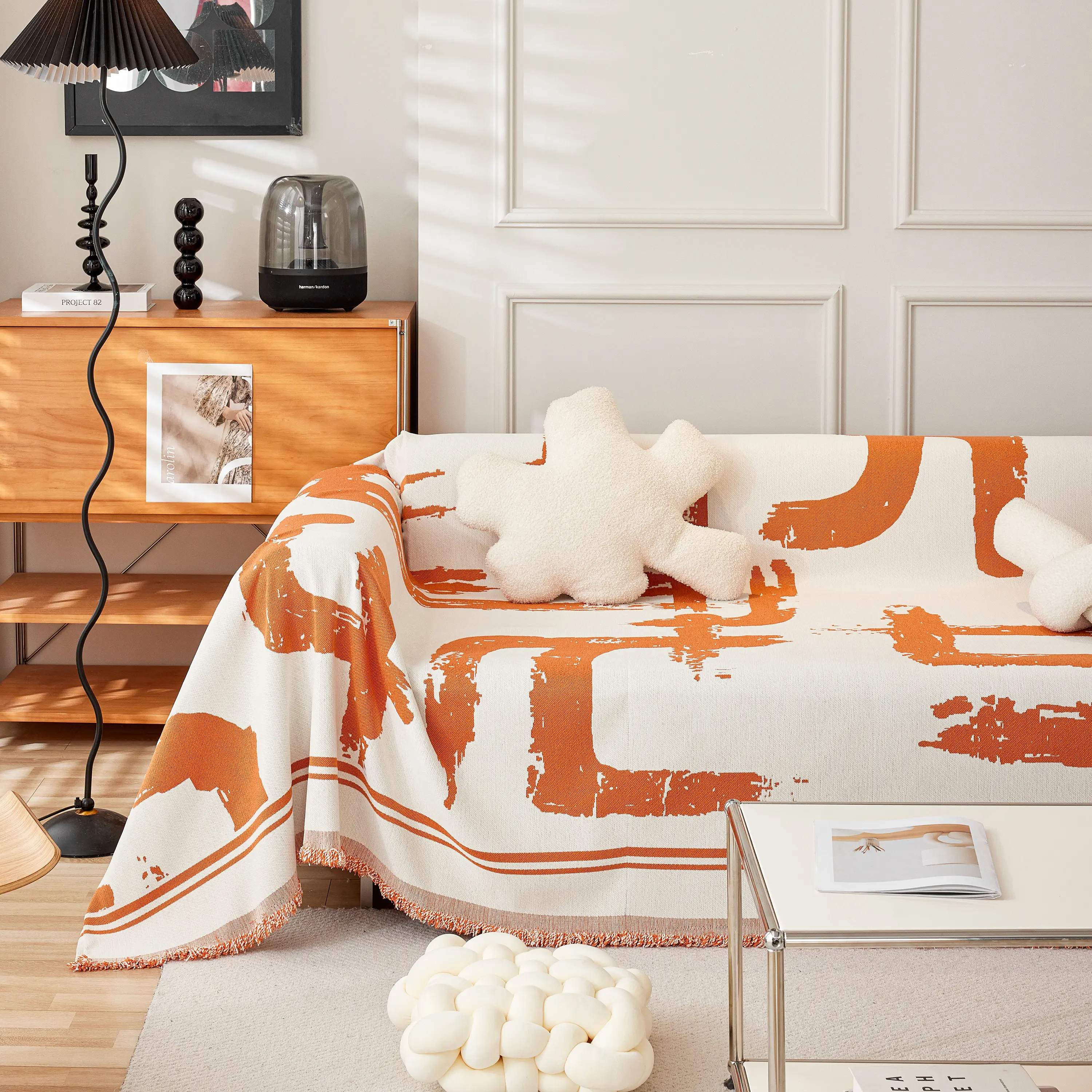 Chenille Abstract Soft Thick Reversible Oversized Couch Cover Blanket, Blanket on Sofa and The Couch - Image 138