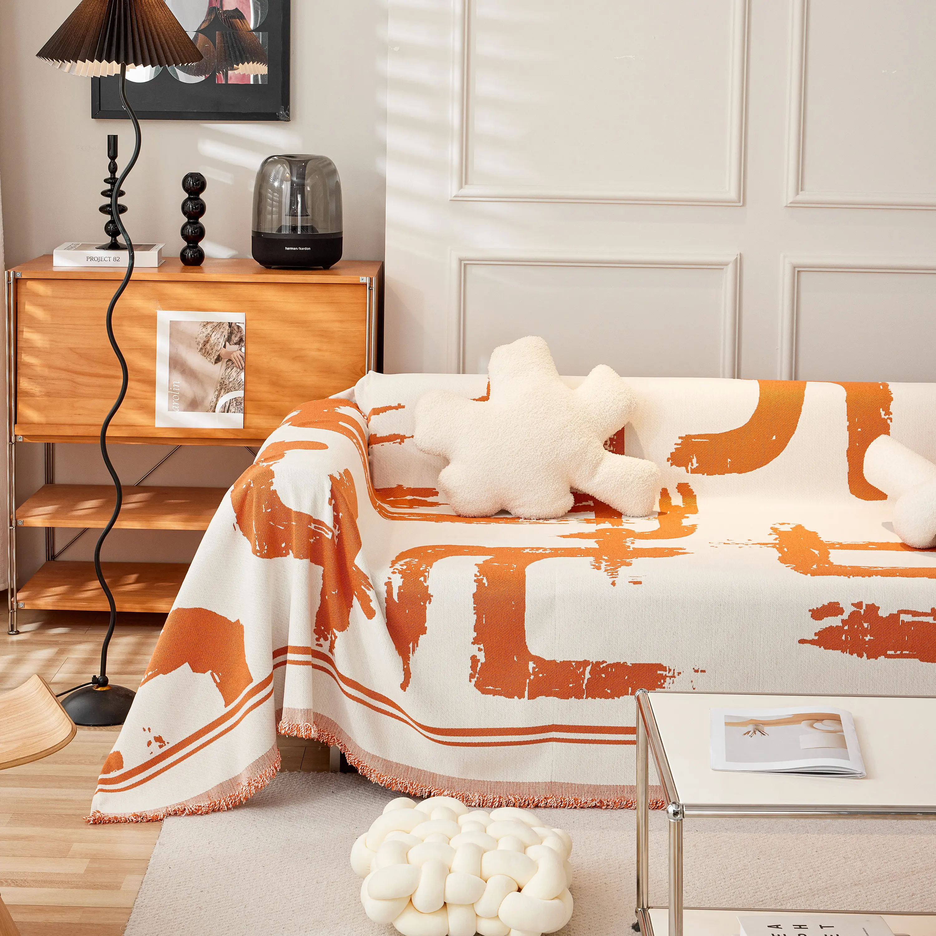 Chenille Abstract Soft Thick Reversible Oversized Couch Cover Blanket, Blanket on Sofa and The Couch - Image 139