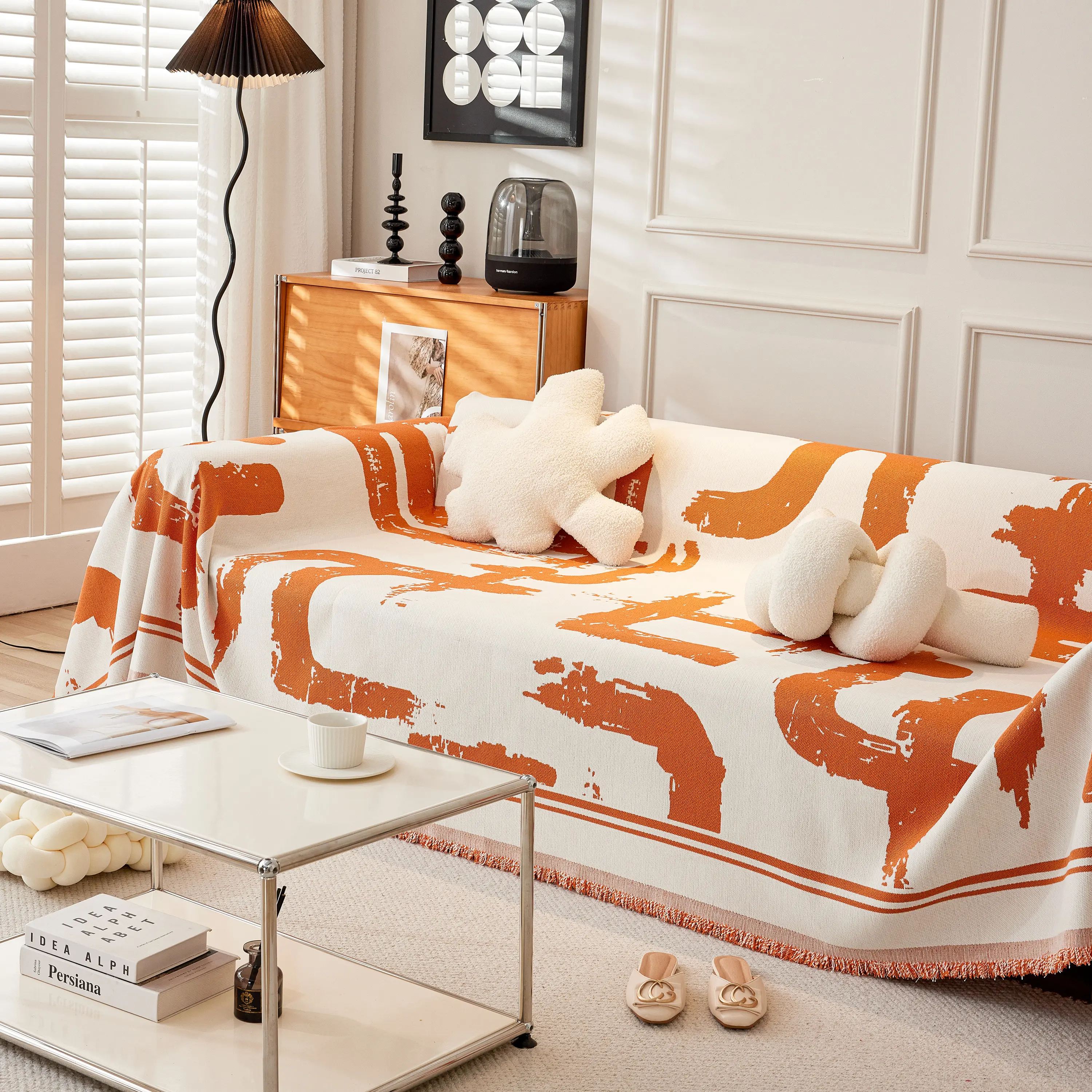 Chenille Abstract Soft Thick Reversible Oversized Couch Cover Blanket, Blanket on Sofa and The Couch - Image 140