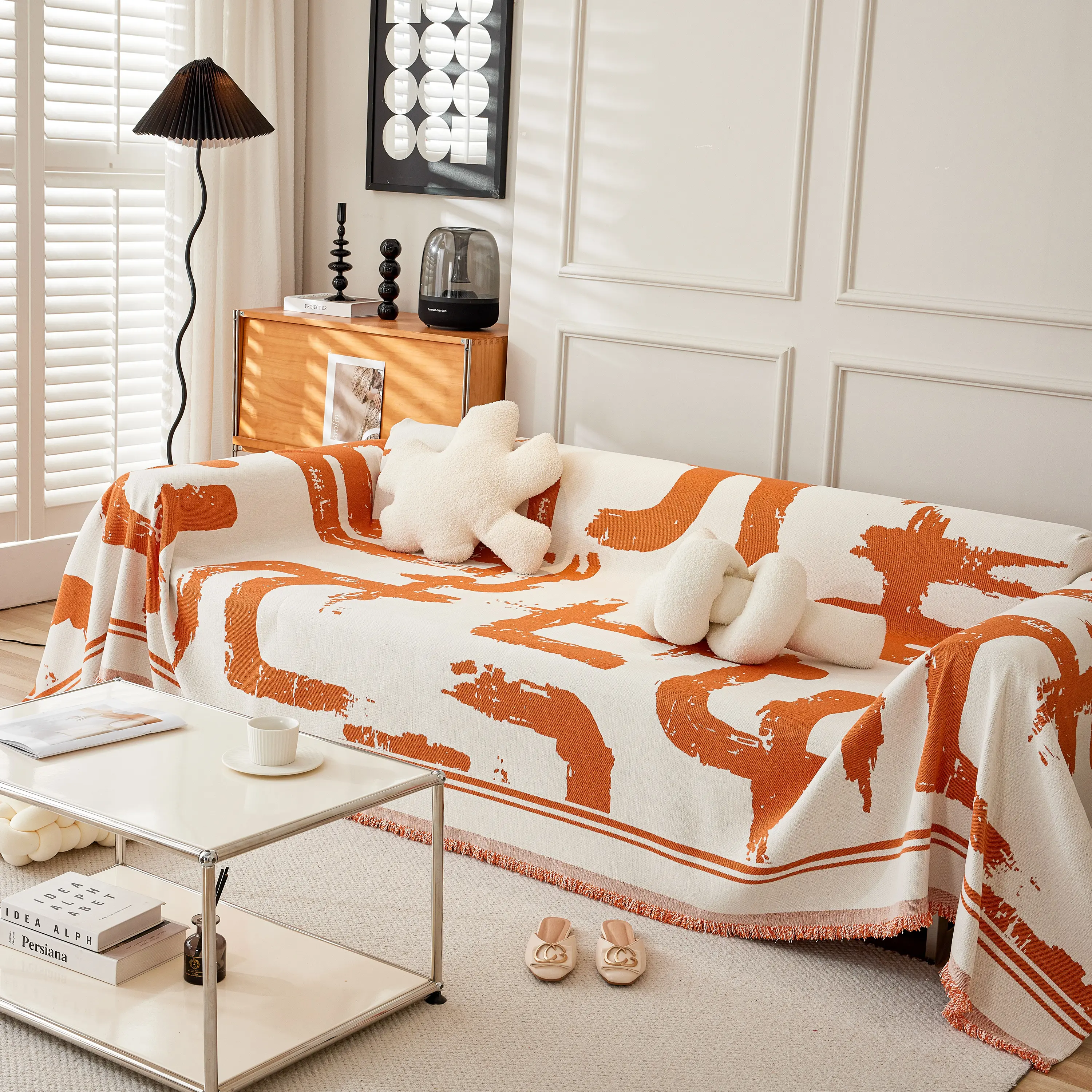 Chenille Abstract Soft Thick Reversible Oversized Couch Cover Blanket, Blanket on Sofa and The Couch - Image 141