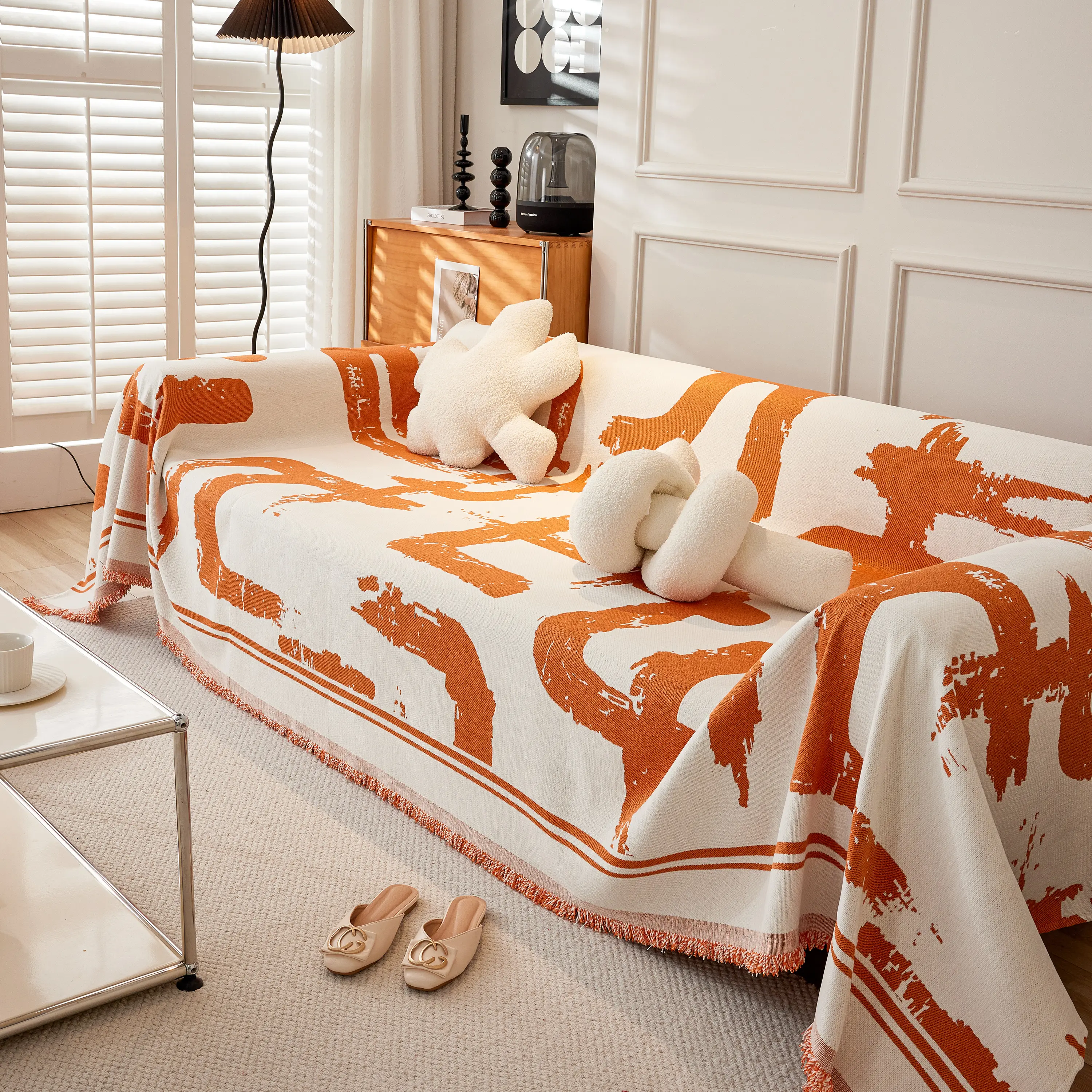 Chenille Abstract Soft Thick Reversible Oversized Couch Cover Blanket, Blanket on Sofa and The Couch - Image 144