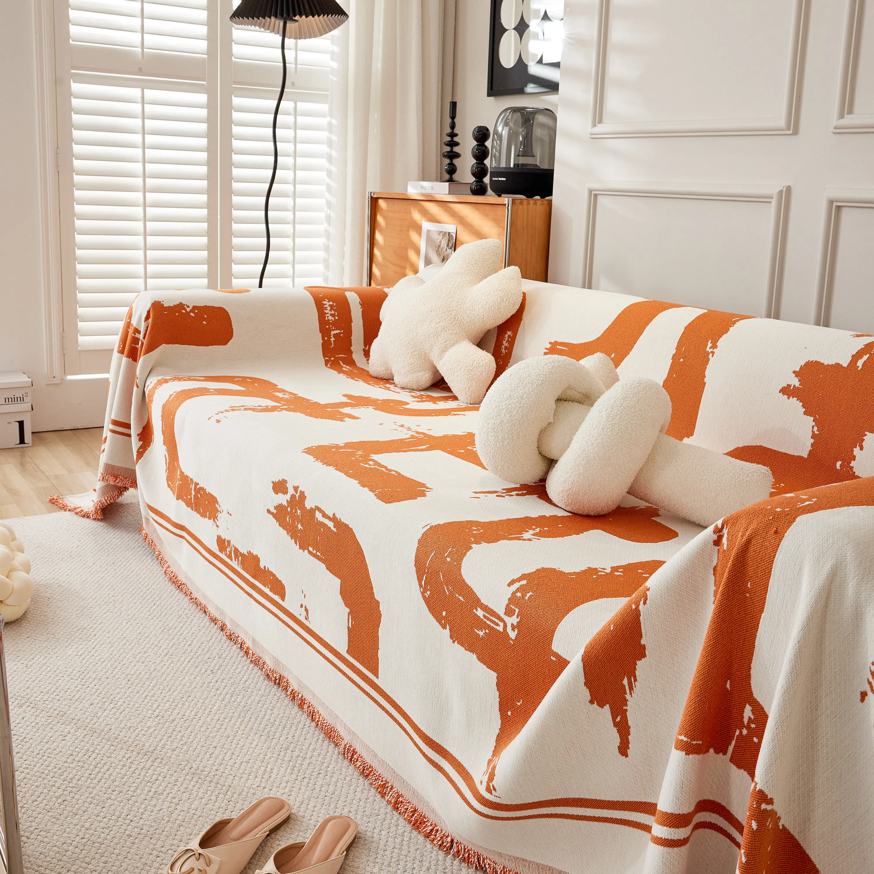 Chenille Abstract Soft Thick Reversible Oversized Couch Cover Blanket, Blanket on Sofa and The Couch - Image 146