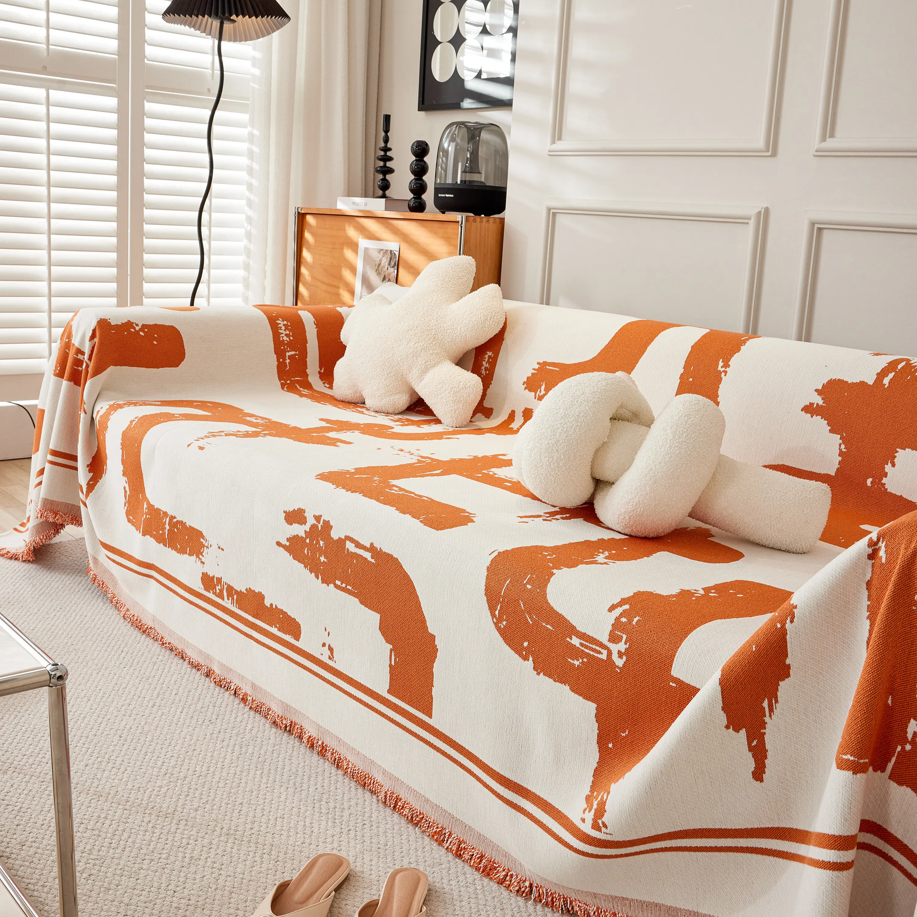 Chenille Abstract Soft Thick Reversible Oversized Couch Cover Blanket, Blanket on Sofa and The Couch - Image 147
