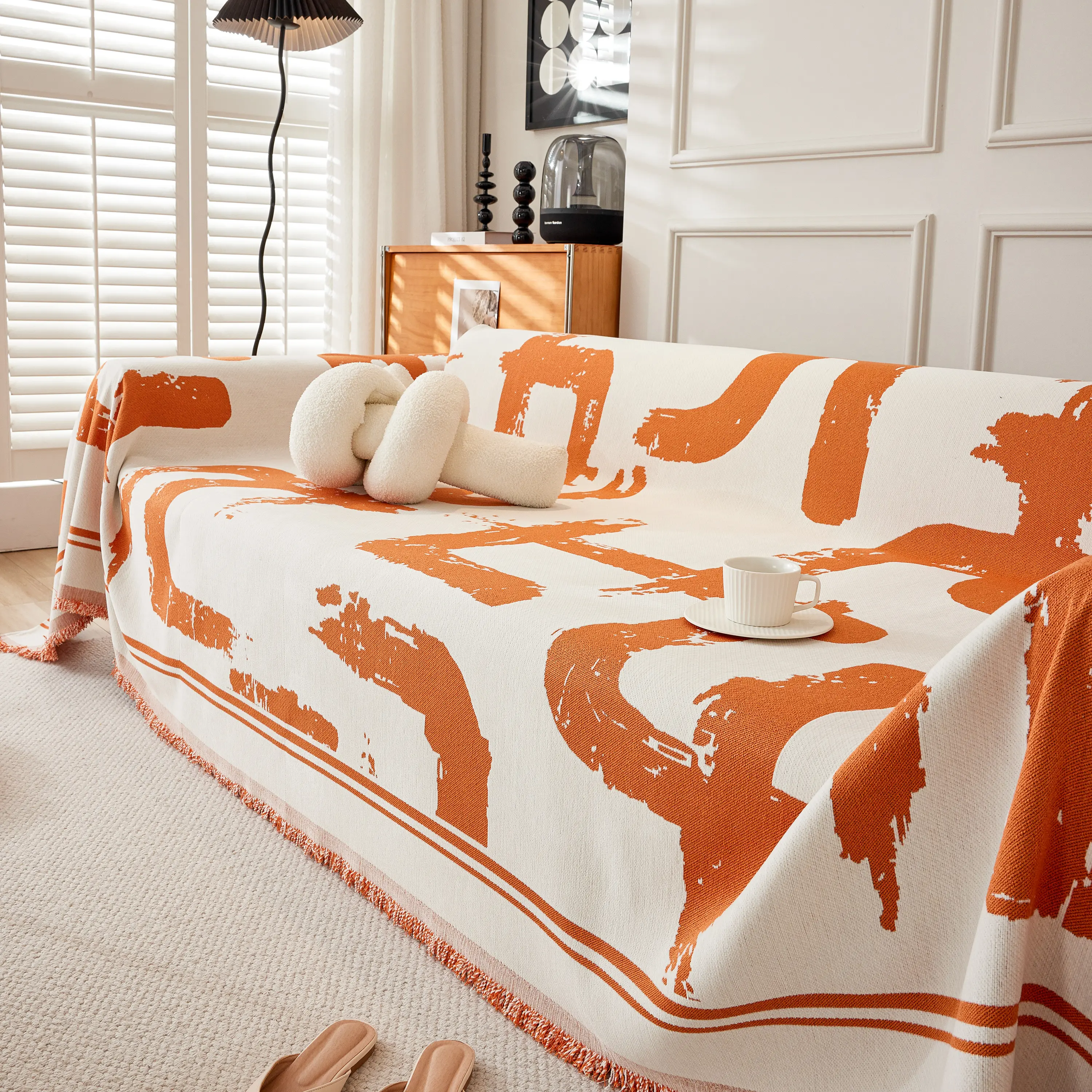 Chenille Abstract Soft Thick Reversible Oversized Couch Cover Blanket, Blanket on Sofa and The Couch - Image 148