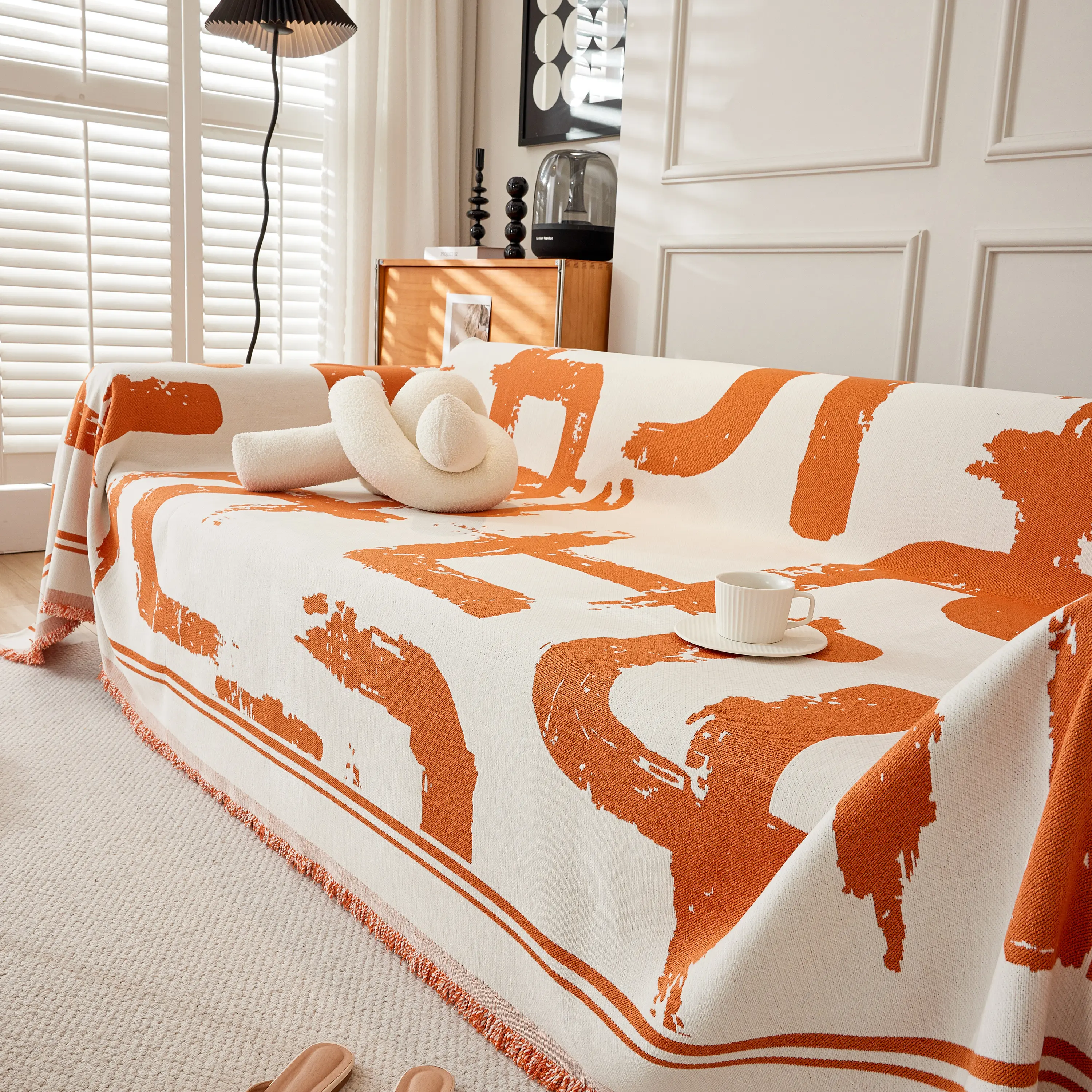 Chenille Abstract Soft Thick Reversible Oversized Couch Cover Blanket, Blanket on Sofa and The Couch - Image 149