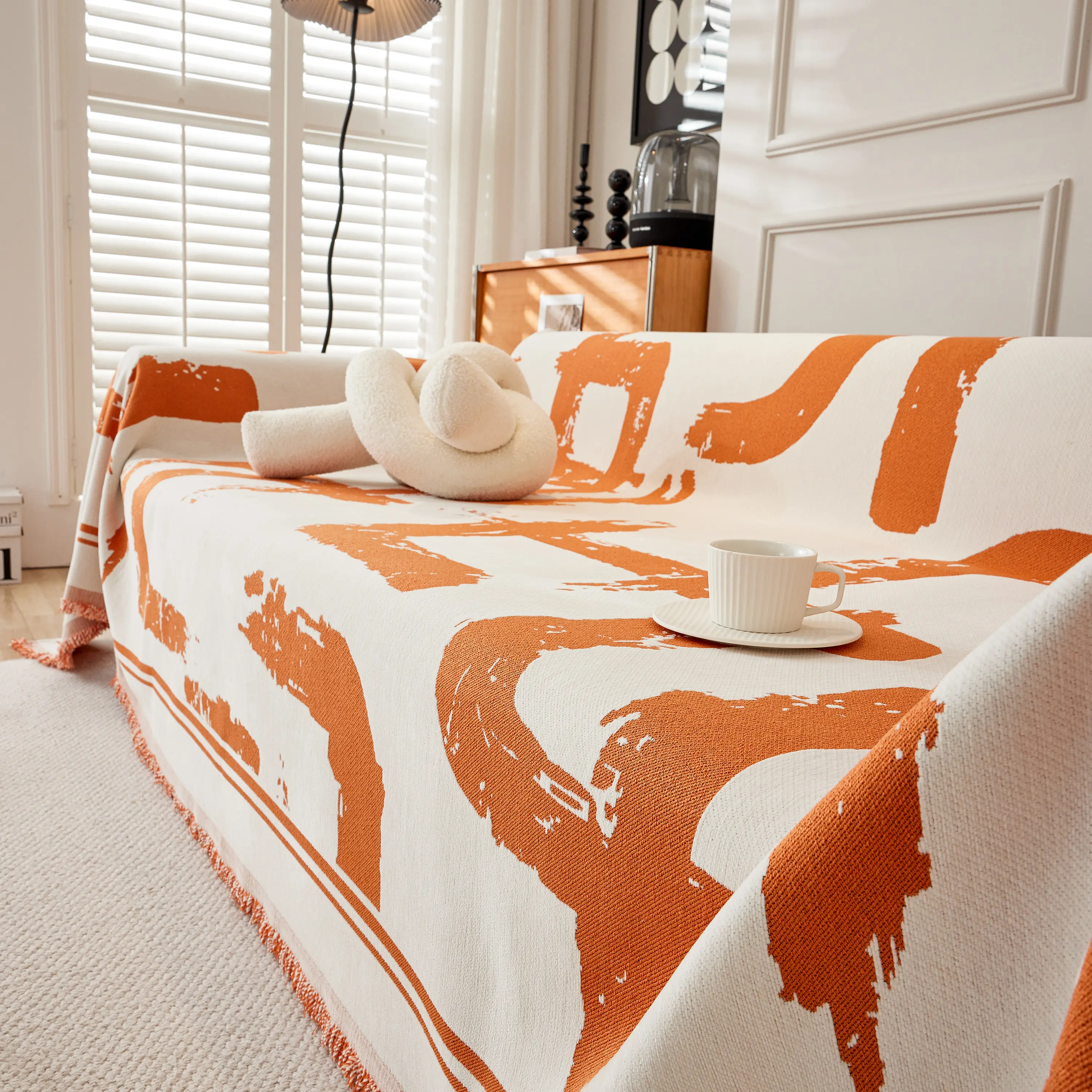 Chenille Abstract Soft Thick Reversible Oversized Couch Cover Blanket, Blanket on Sofa and The Couch - Image 150