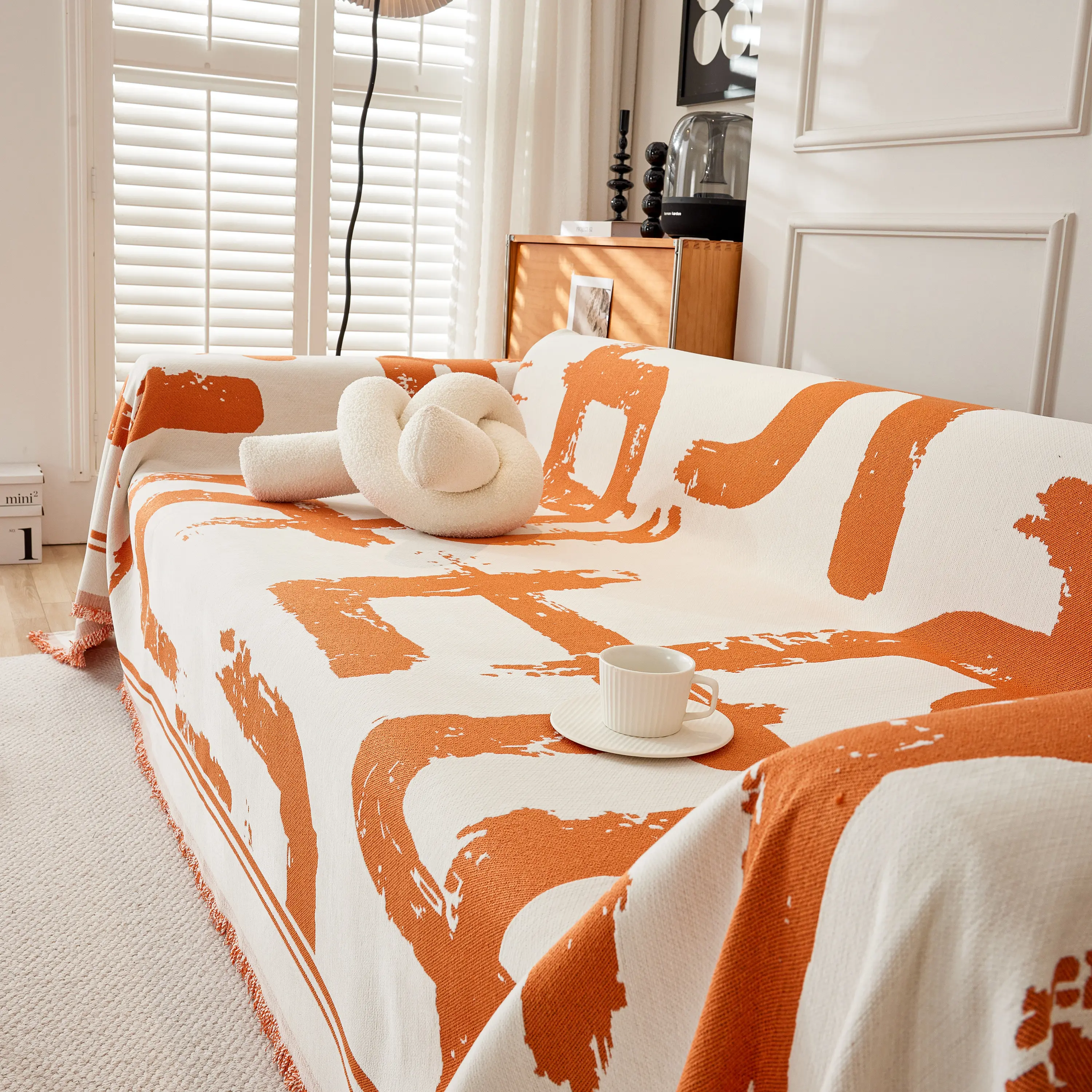 Chenille Abstract Soft Thick Reversible Oversized Couch Cover Blanket, Blanket on Sofa and The Couch - Image 151