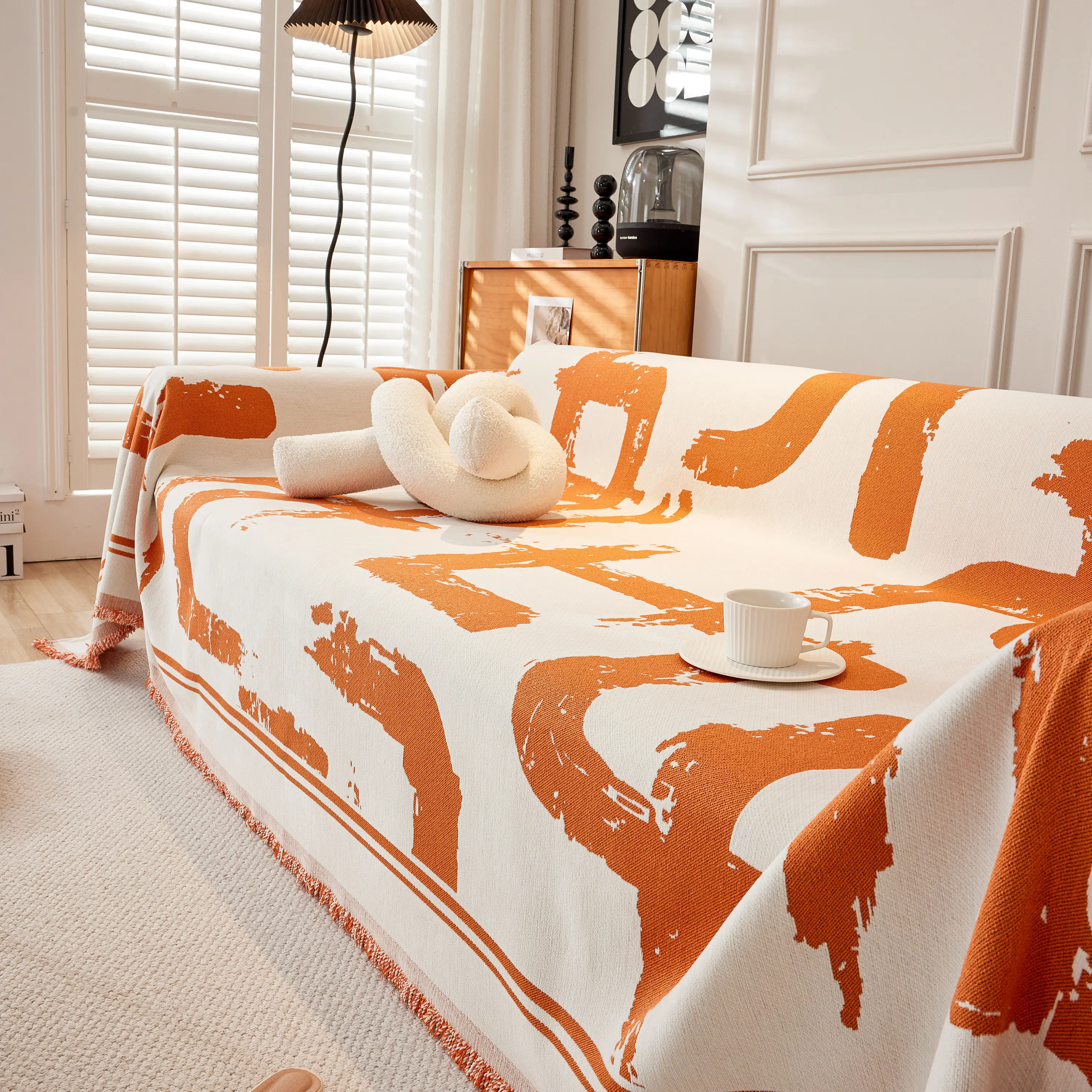 Chenille Abstract Soft Thick Reversible Oversized Couch Cover Blanket, Blanket on Sofa and The Couch - Image 152