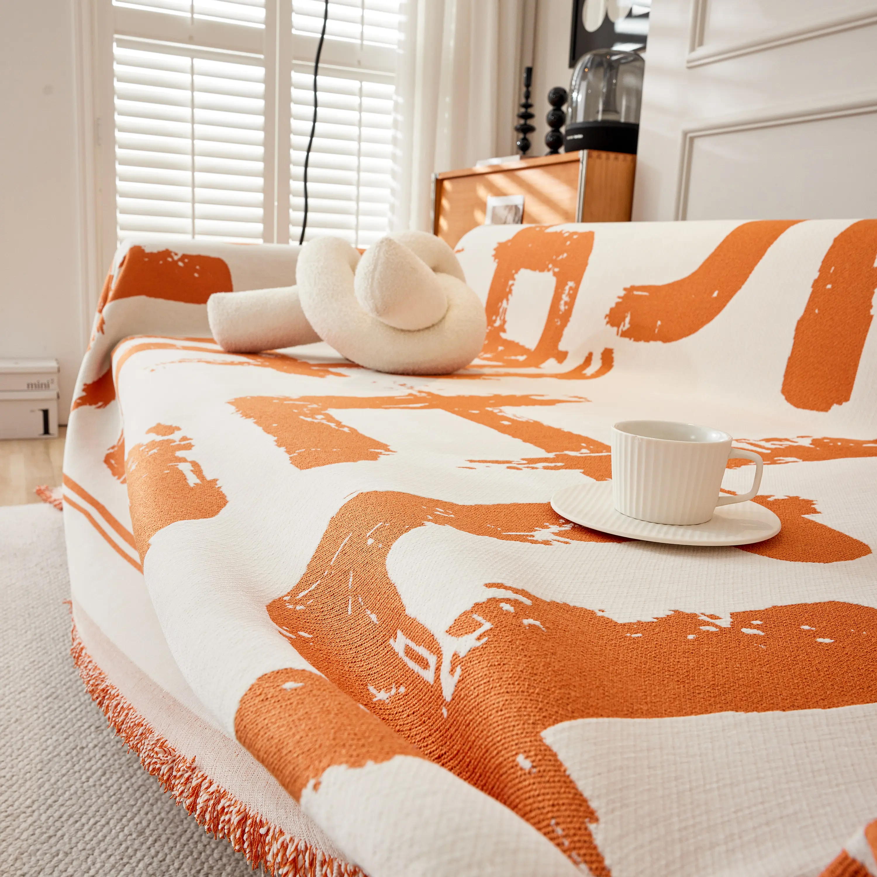 Chenille Abstract Soft Thick Reversible Oversized Couch Cover Blanket, Blanket on Sofa and The Couch - Image 153