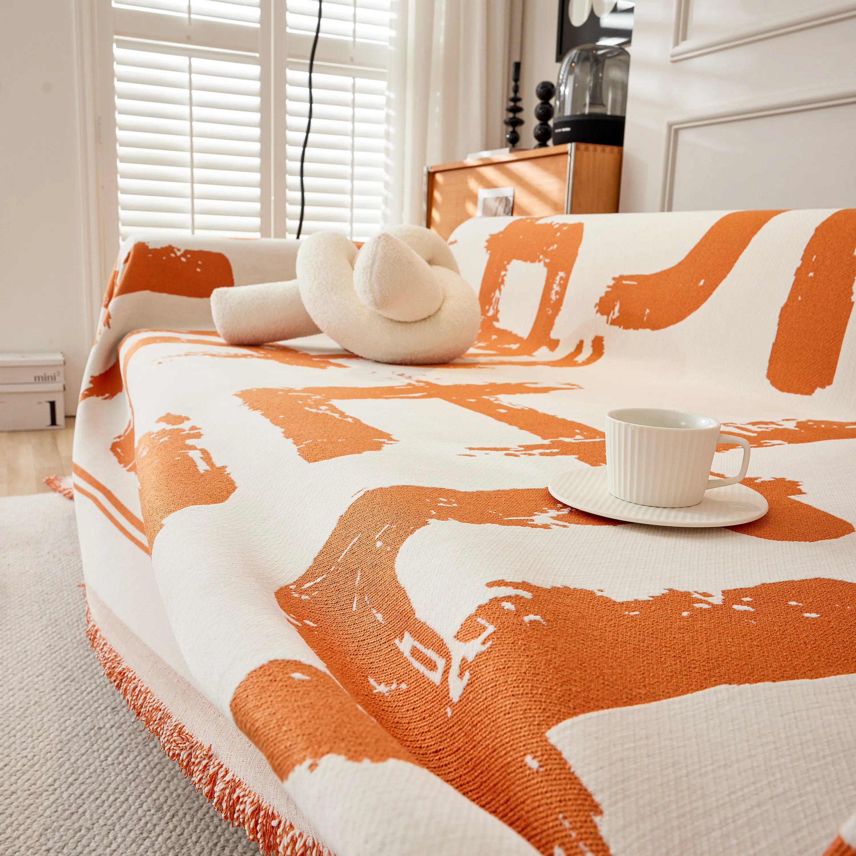 Chenille Abstract Soft Thick Reversible Oversized Couch Cover Blanket, Blanket on Sofa and The Couch - Image 154