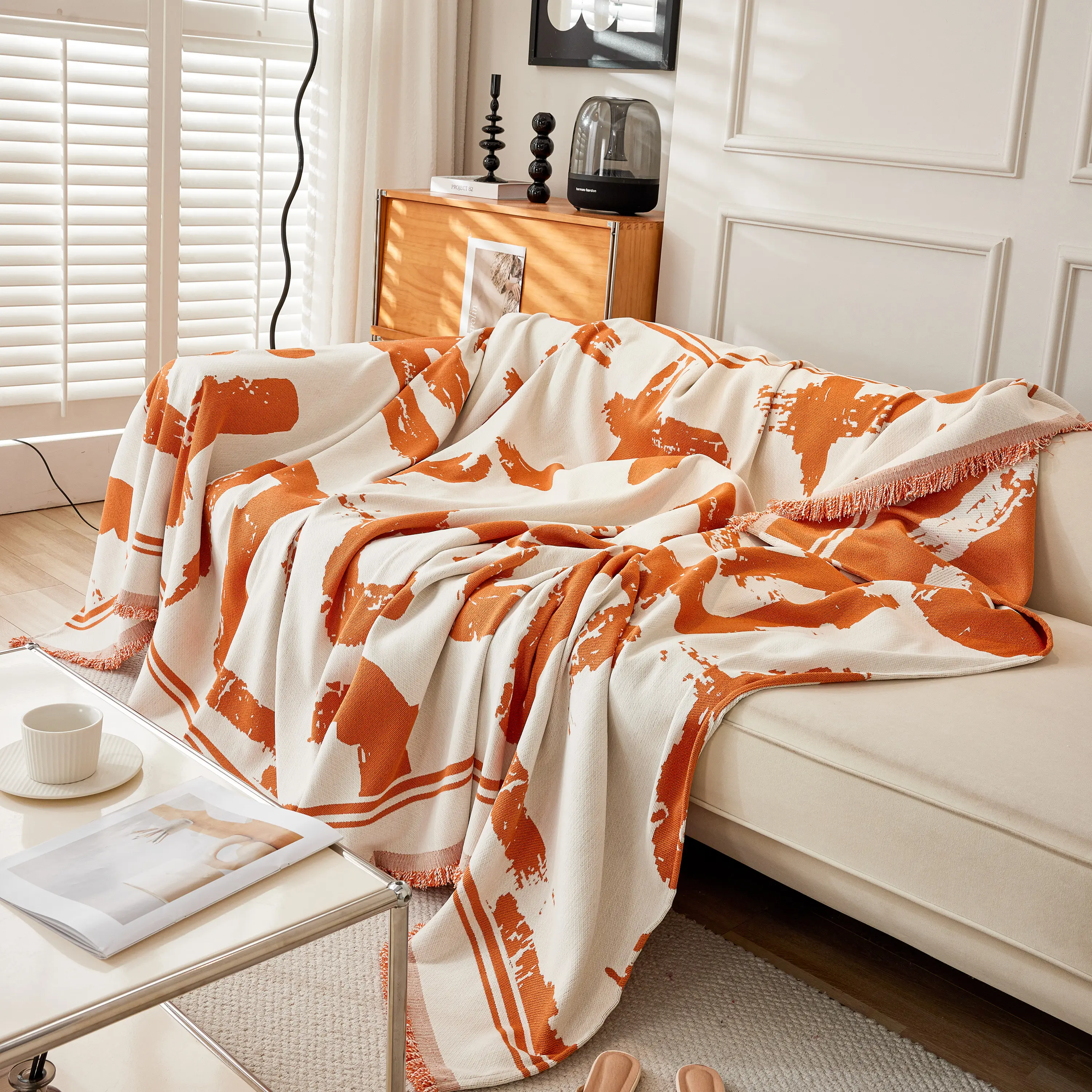 Chenille Abstract Soft Thick Reversible Oversized Couch Cover Blanket, Blanket on Sofa and The Couch - Image 160