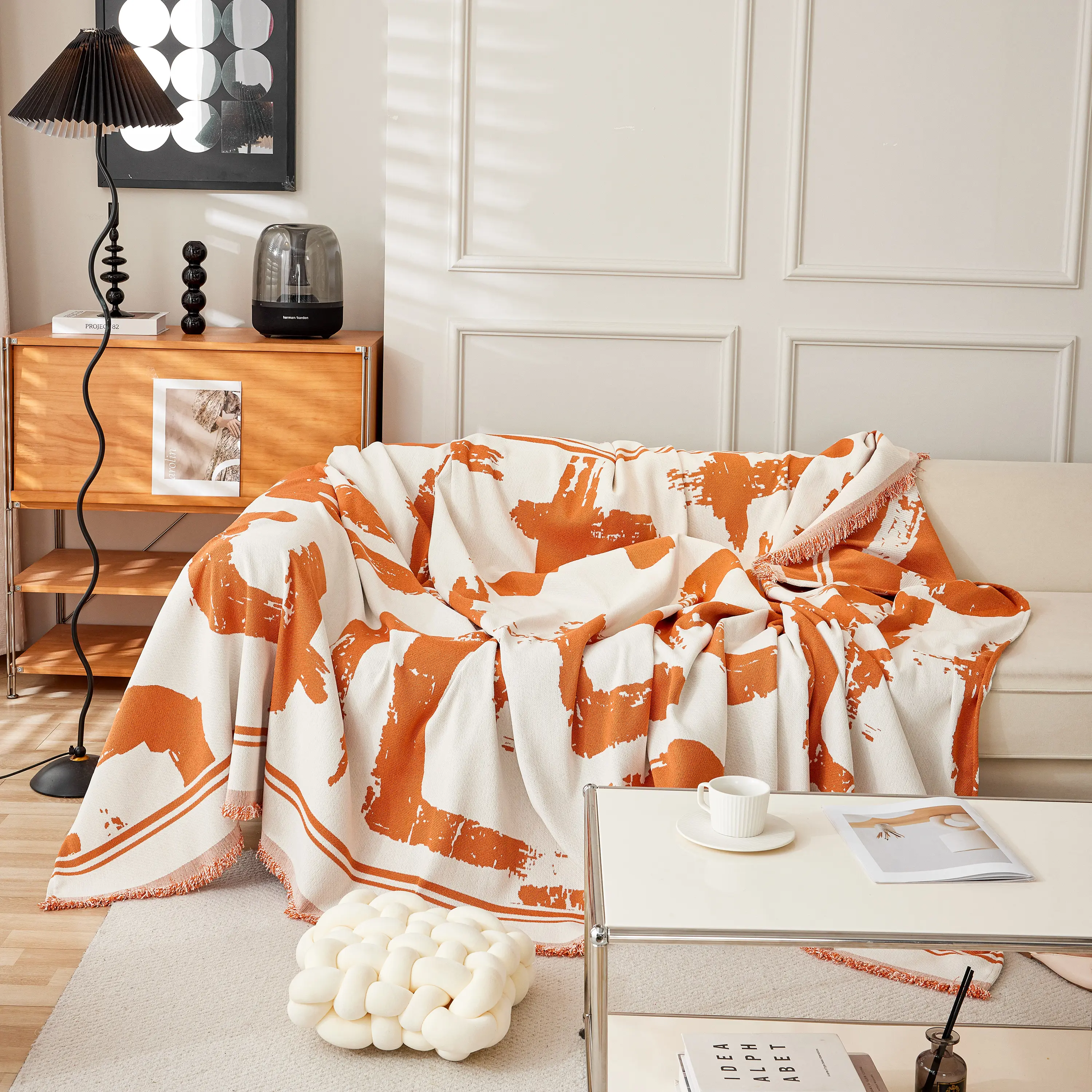 Chenille Abstract Soft Thick Reversible Oversized Couch Cover Blanket, Blanket on Sofa and The Couch - Image 161