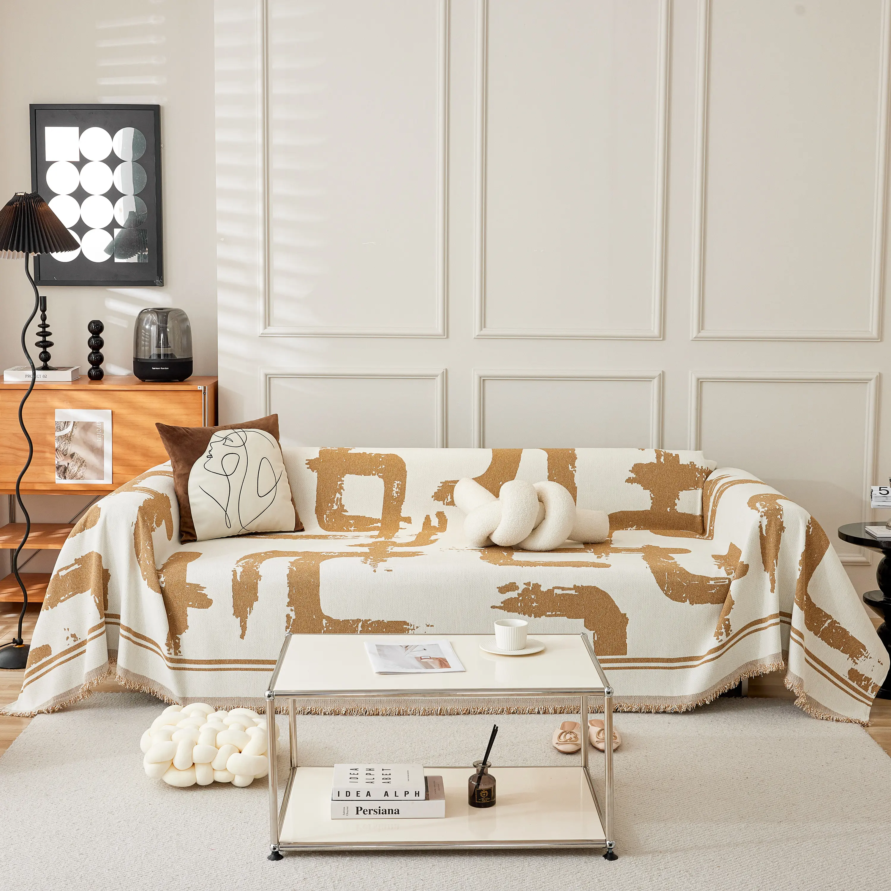 Chenille Abstract Soft Thick Reversible Oversized Couch Cover Blanket, Blanket on Sofa and The Couch - Image 17