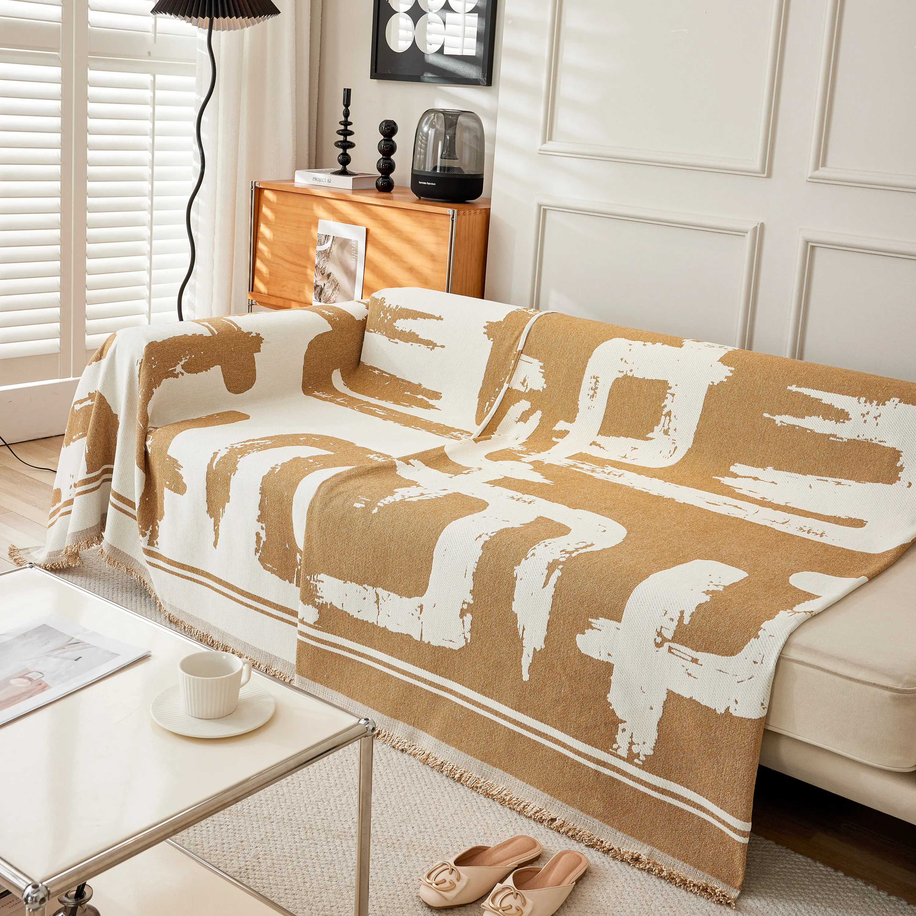Chenille Abstract Soft Thick Reversible Oversized Couch Cover Blanket, Blanket on Sofa and The Couch - Image 2