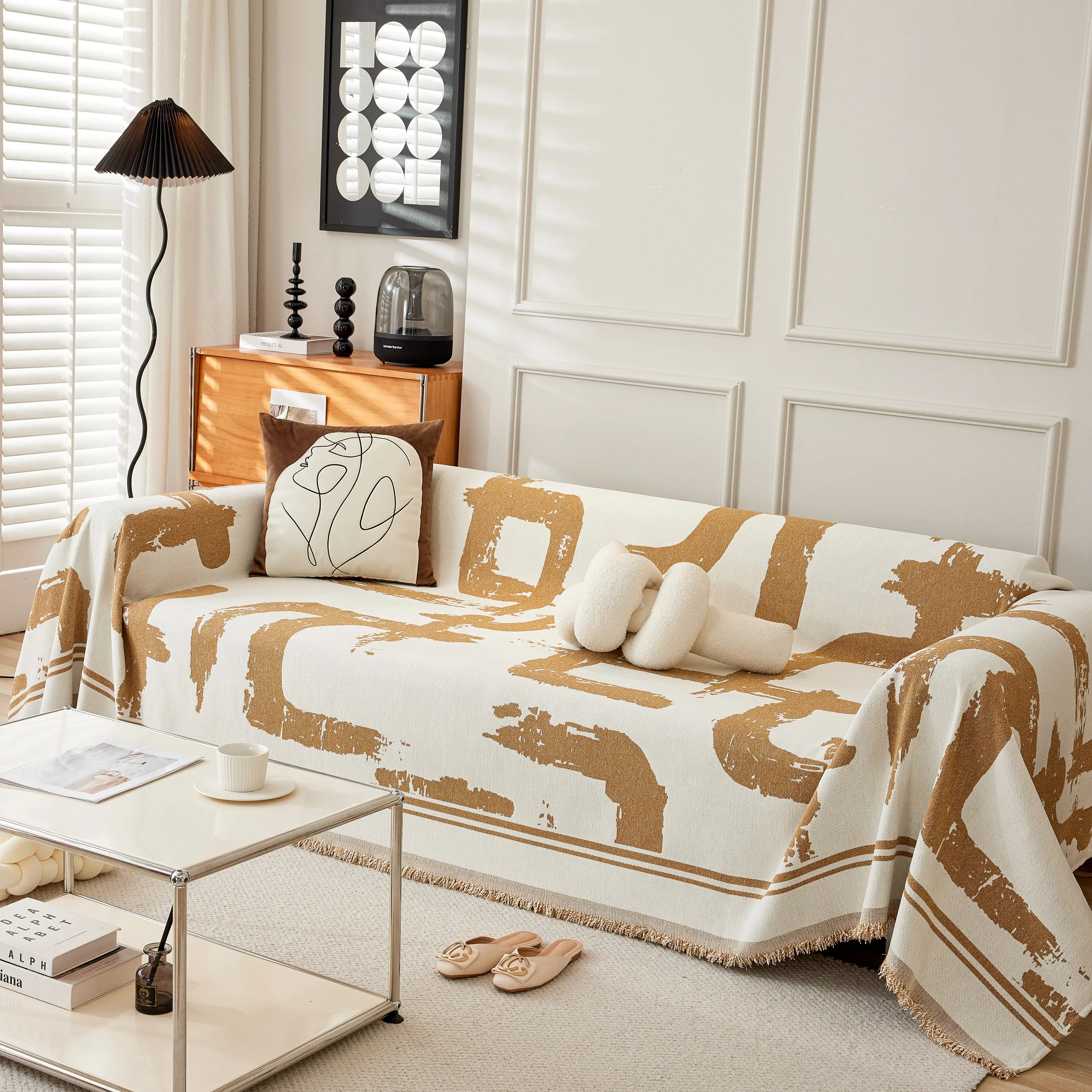 Chenille Abstract Soft Thick Reversible Oversized Couch Cover Blanket, Blanket on Sofa and The Couch - Image 23