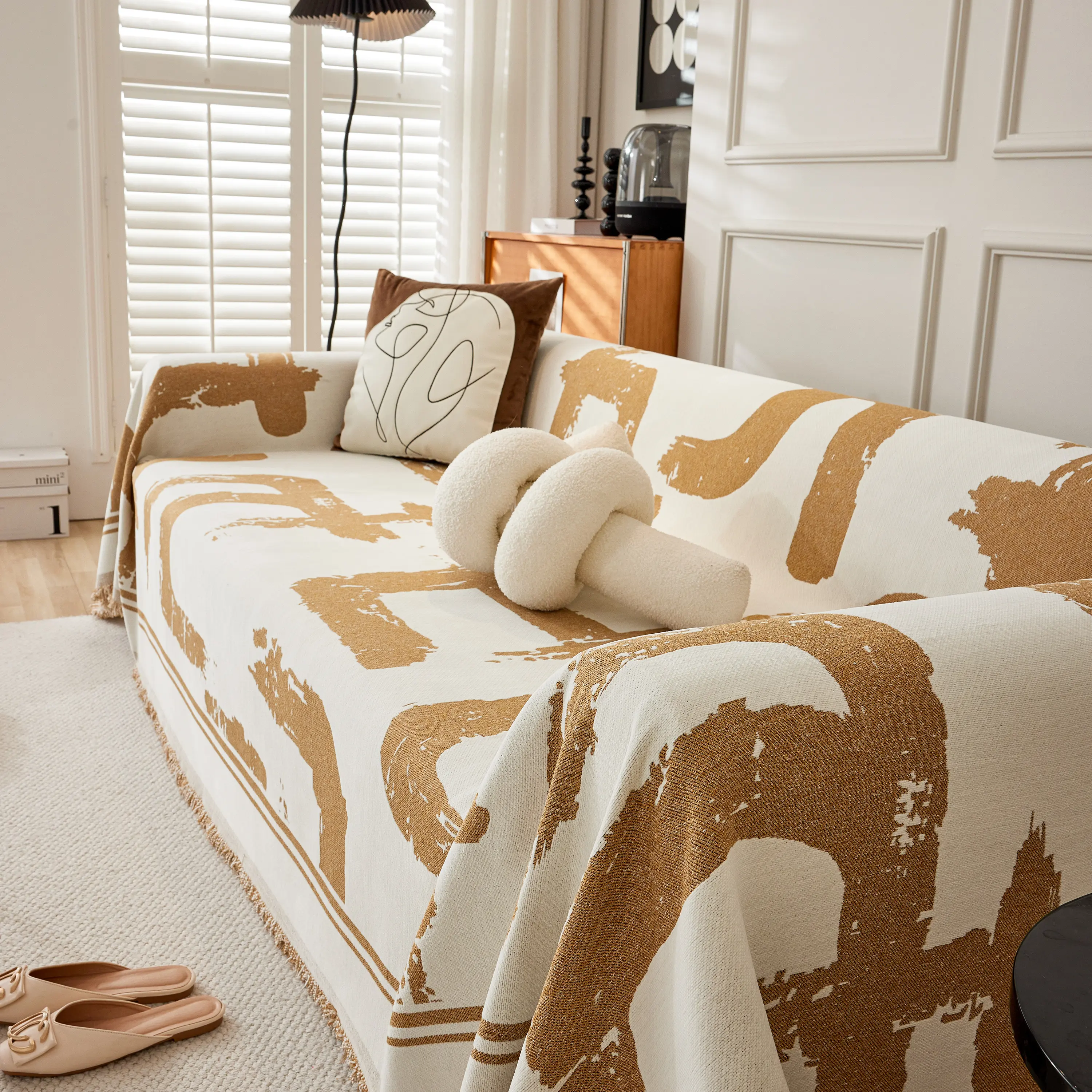 Chenille Abstract Soft Thick Reversible Oversized Couch Cover Blanket, Blanket on Sofa and The Couch - Image 28