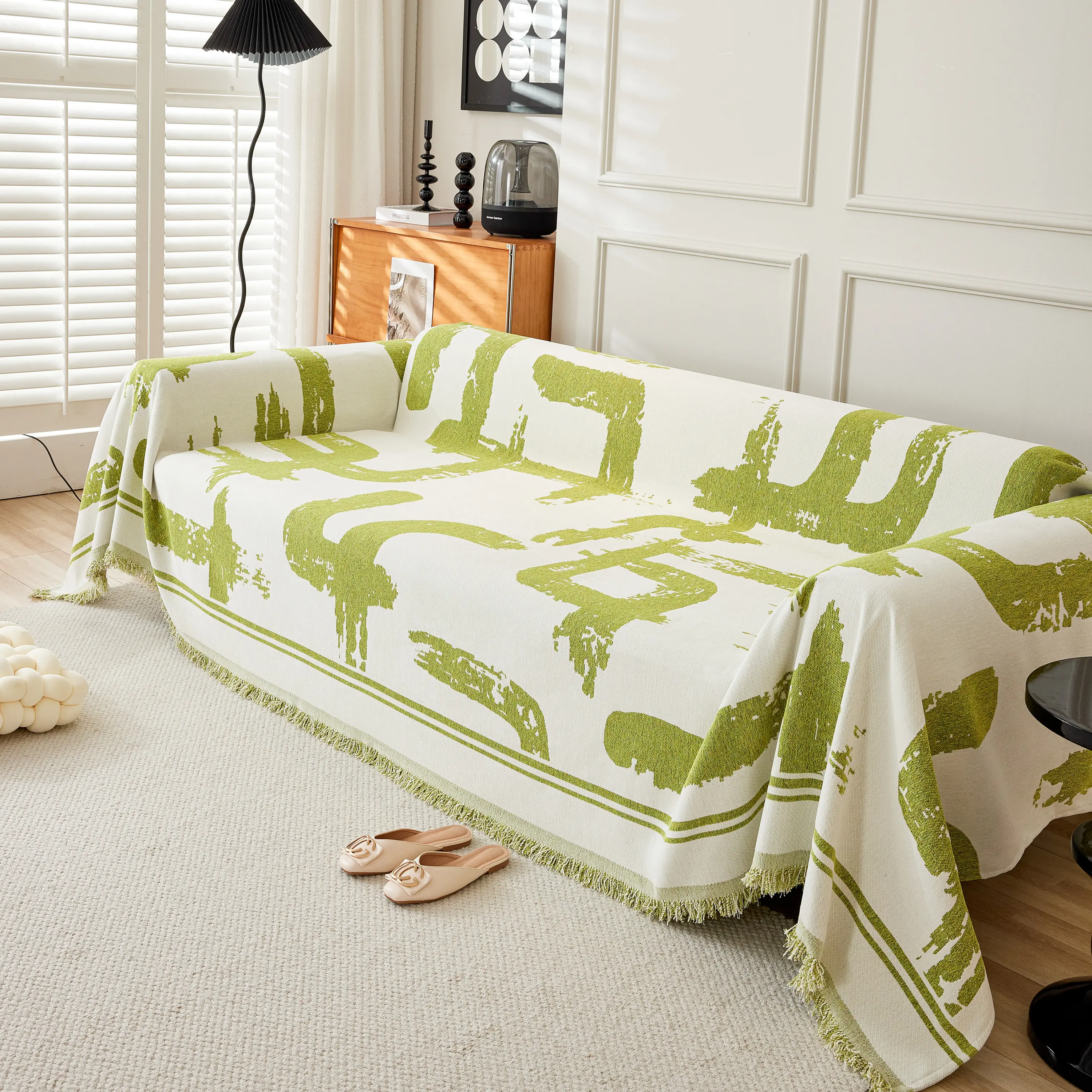 Chenille Abstract Soft Thick Reversible Oversized Couch Cover Blanket, Blanket on Sofa and The Couch - Image 46