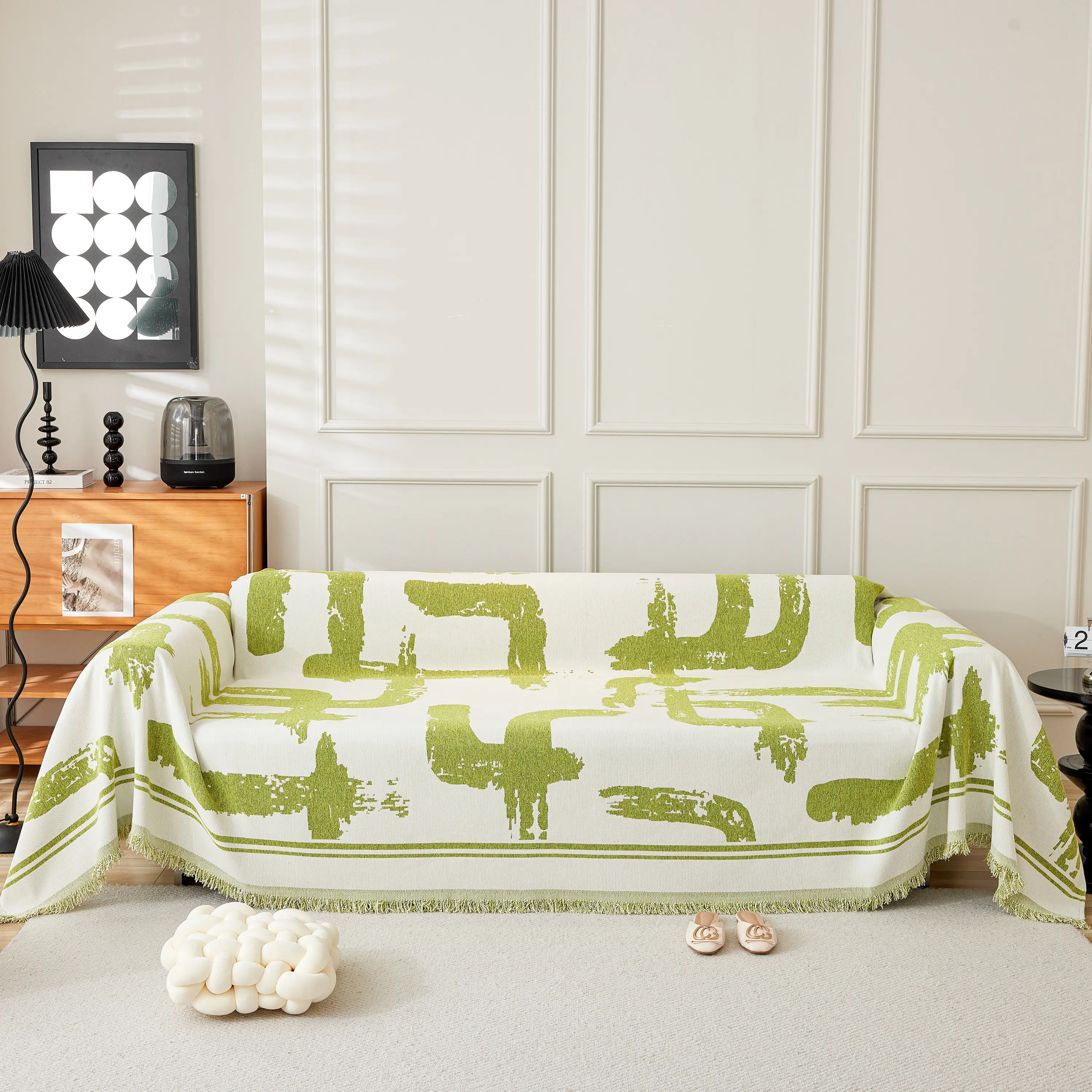 Chenille Abstract Soft Thick Reversible Oversized Couch Cover Blanket, Blanket on Sofa and The Couch - Image 47