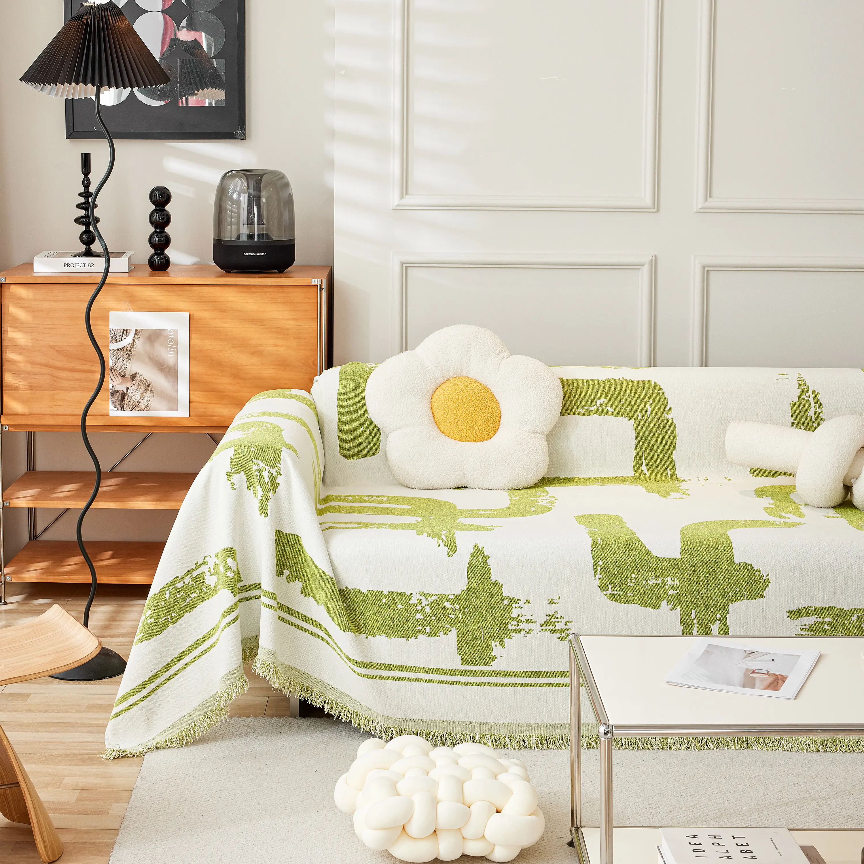 Chenille Abstract Soft Thick Reversible Oversized Couch Cover Blanket, Blanket on Sofa and The Couch - Image 49
