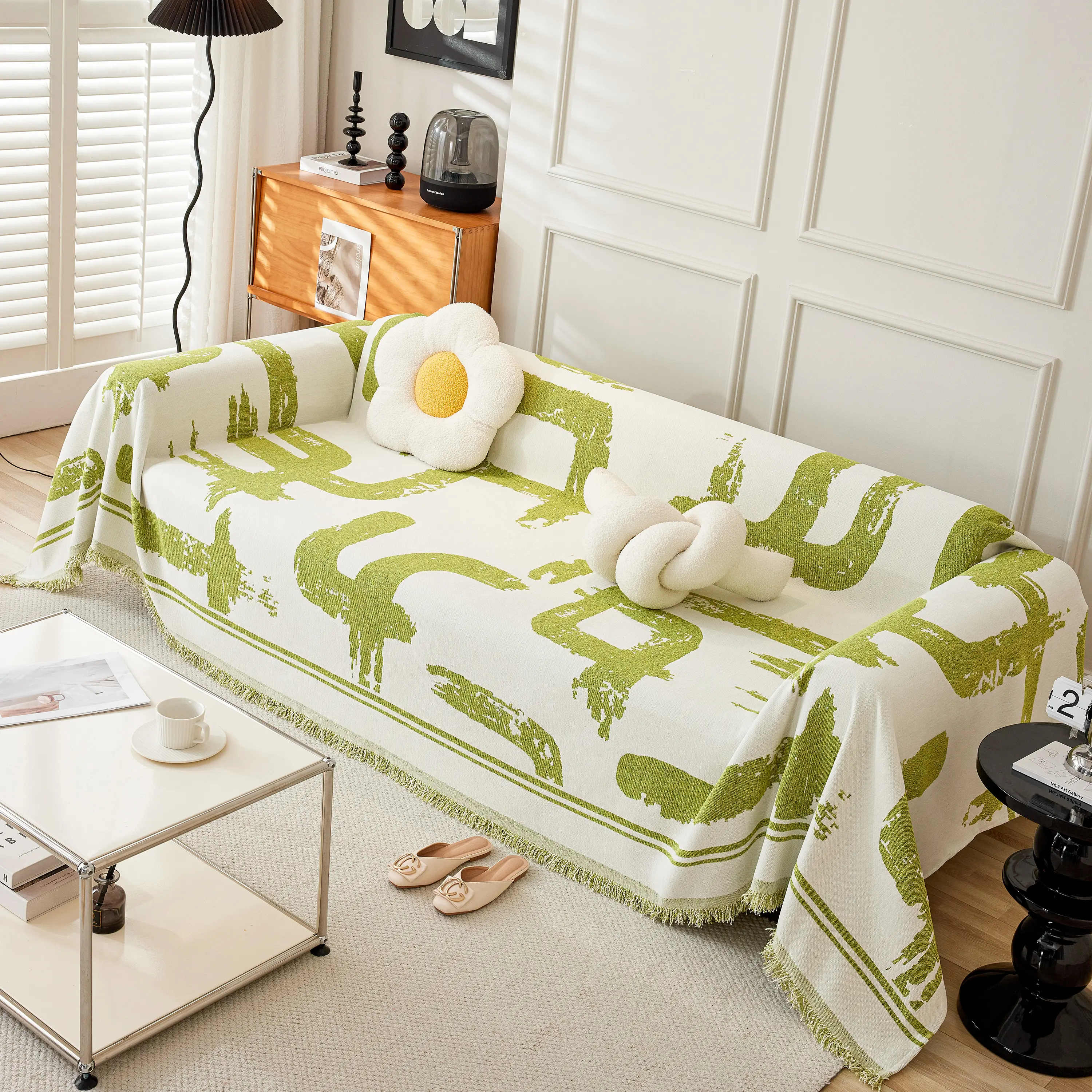Chenille Abstract Soft Thick Reversible Oversized Couch Cover Blanket, Blanket on Sofa and The Couch - Image 53