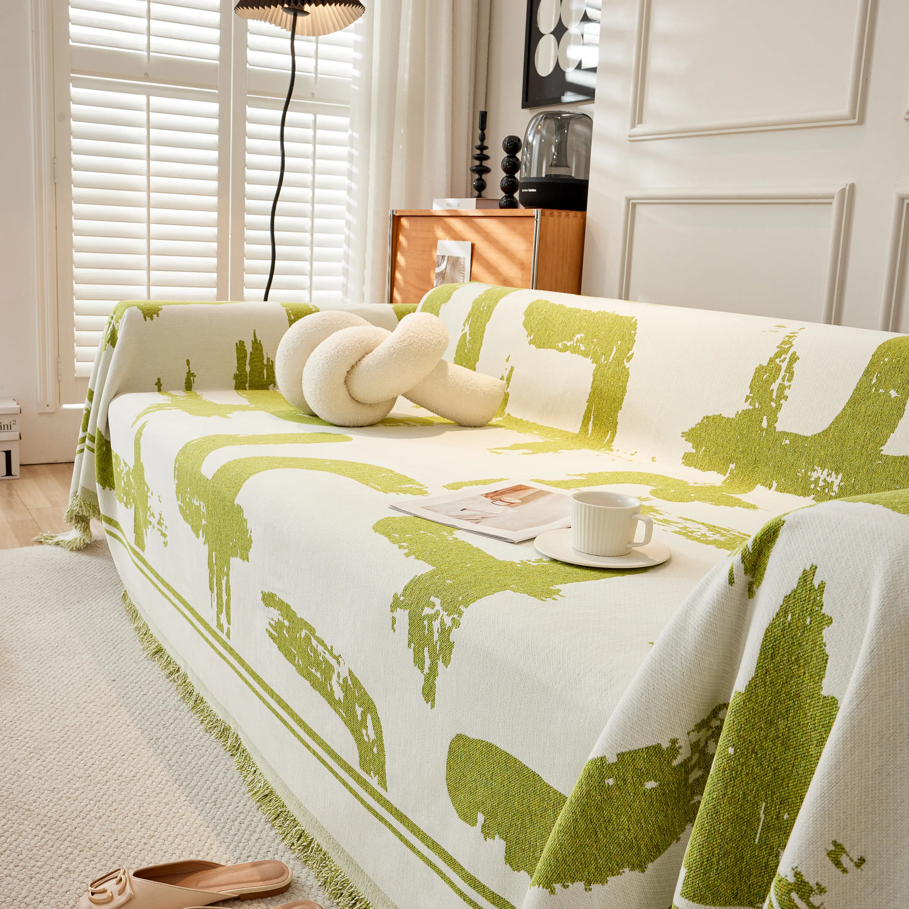 Chenille Abstract Soft Thick Reversible Oversized Couch Cover Blanket, Blanket on Sofa and The Couch - Image 59