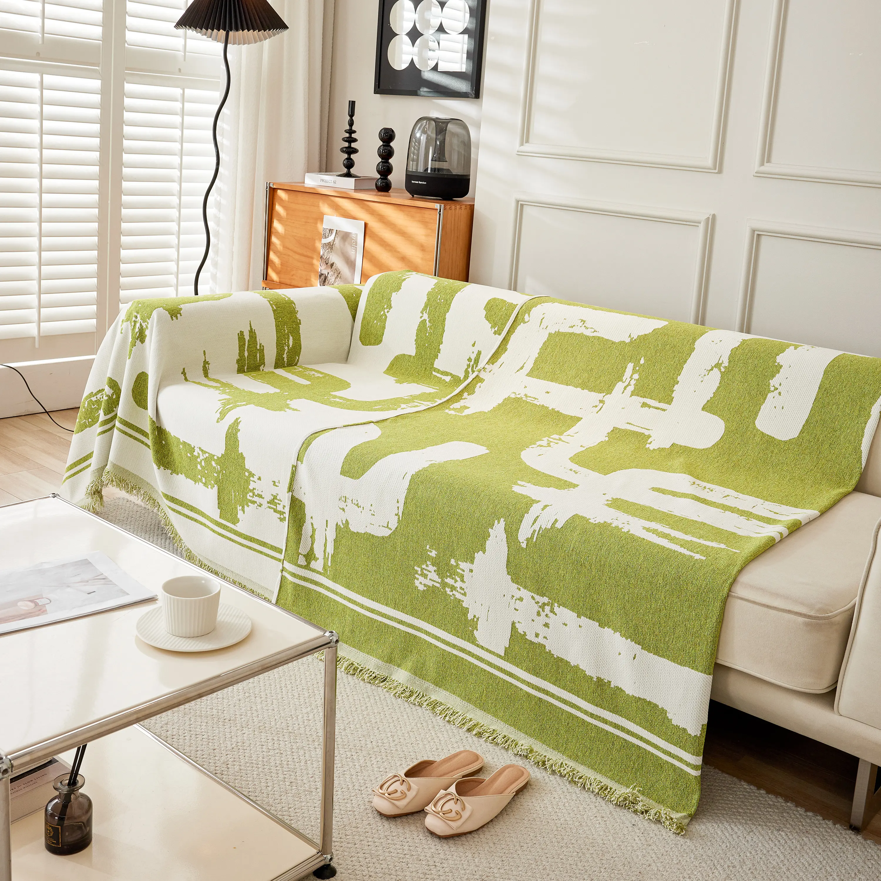 Chenille Abstract Soft Thick Reversible Oversized Couch Cover Blanket, Blanket on Sofa and The Couch - Image 65