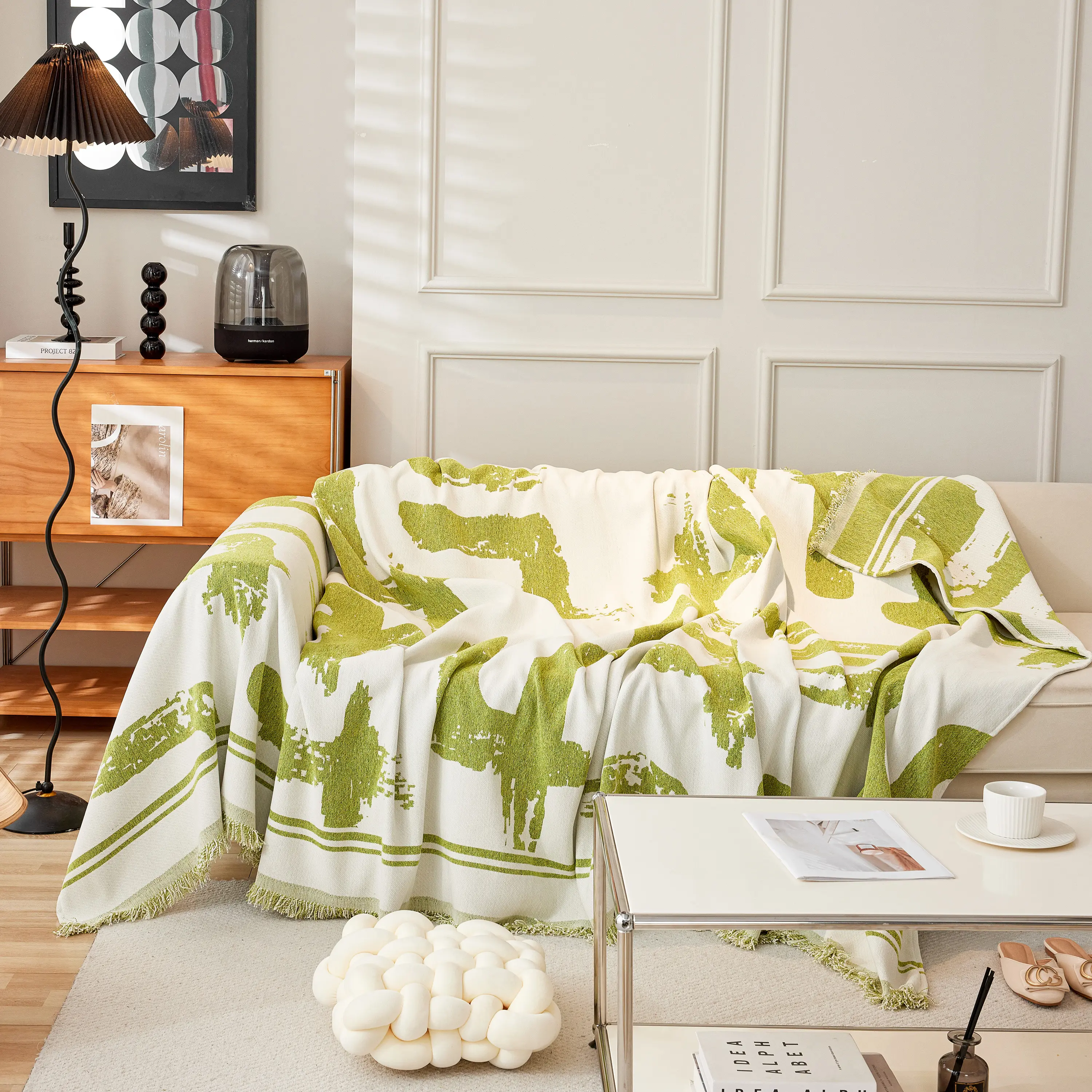 Chenille Abstract Soft Thick Reversible Oversized Couch Cover Blanket, Blanket on Sofa and The Couch - Image 68