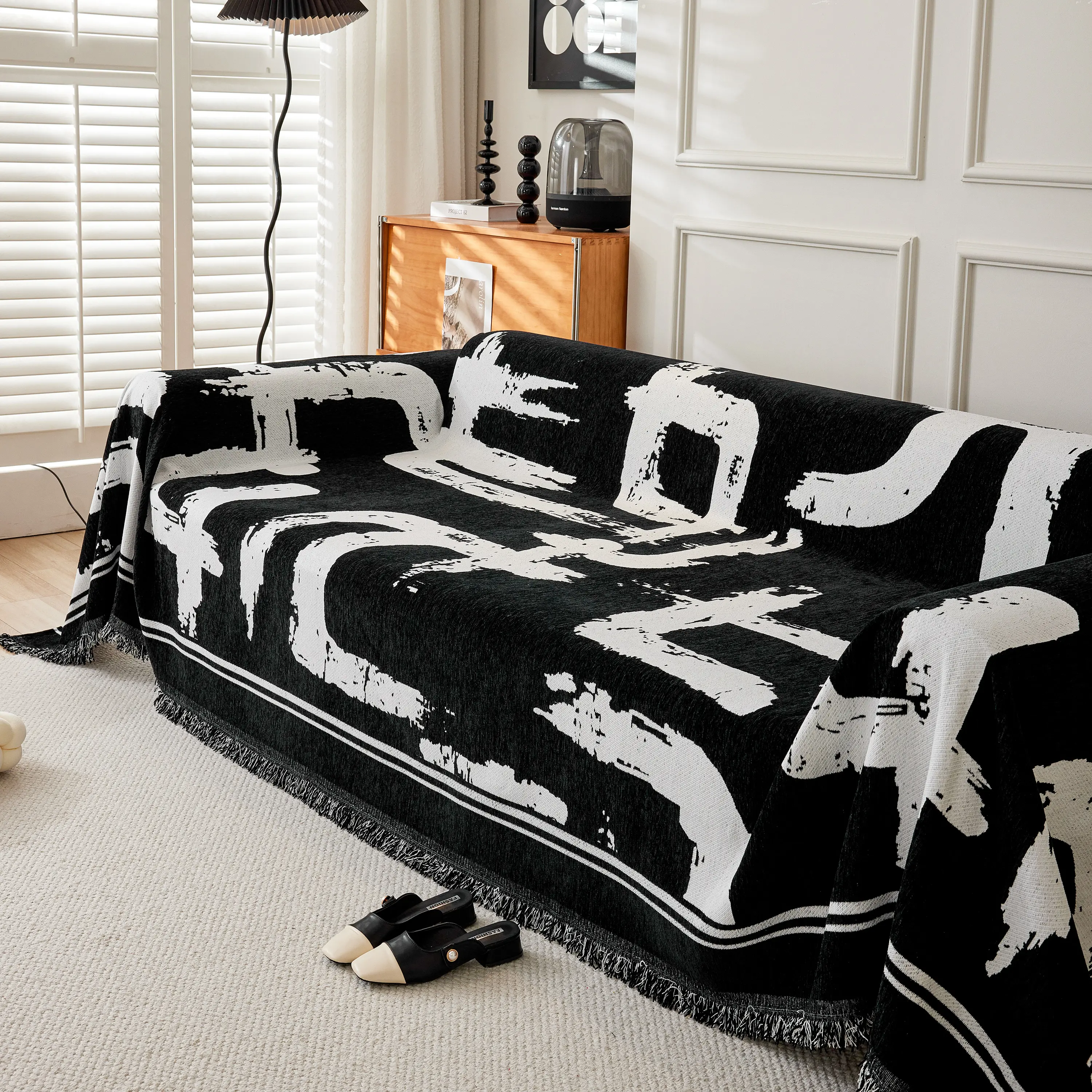Chenille Abstract Soft Thick Reversible Oversized Couch Cover Blanket, Blanket on Sofa and The Couch - Image 73