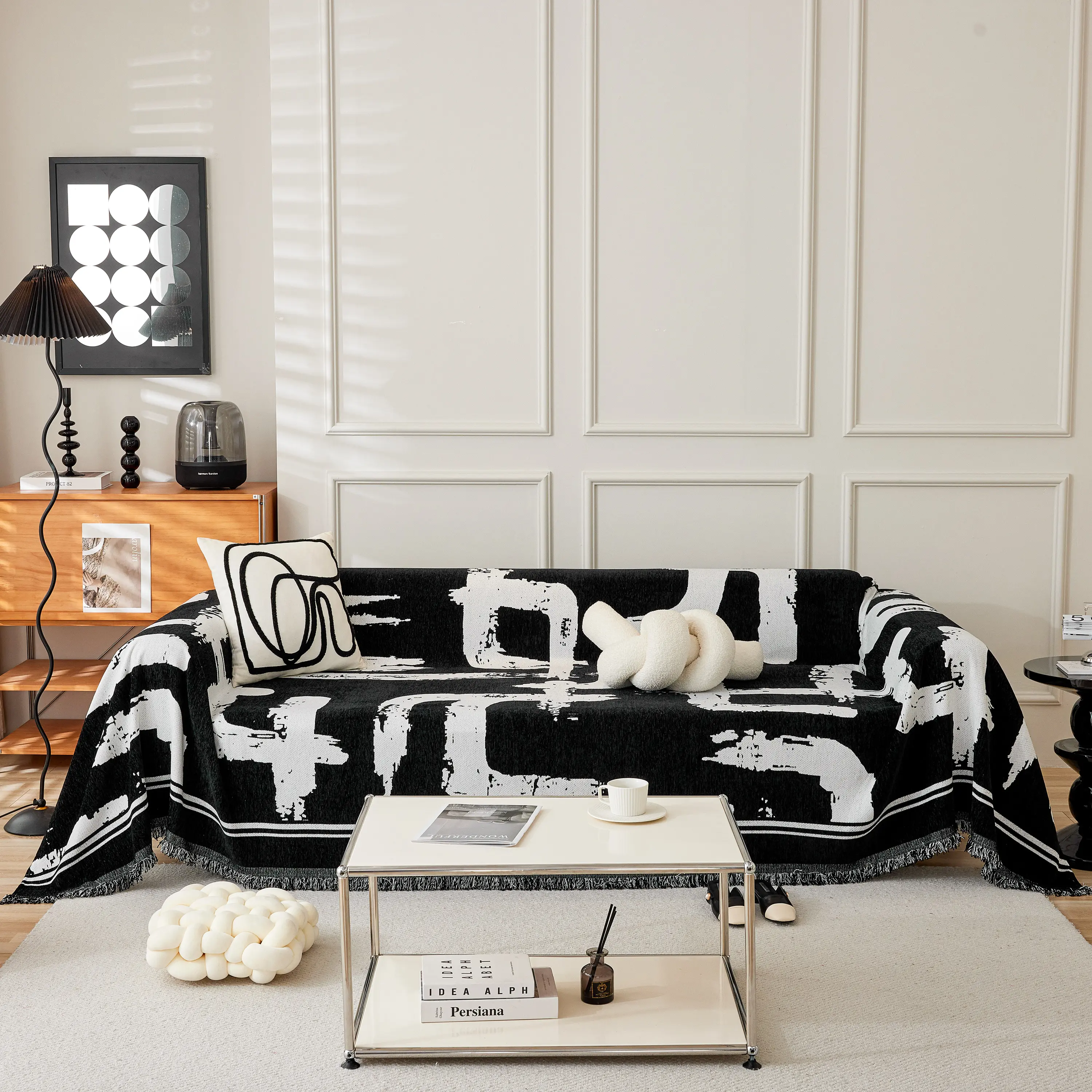 Chenille Abstract Soft Thick Reversible Oversized Couch Cover Blanket, Blanket on Sofa and The Couch - Image 74
