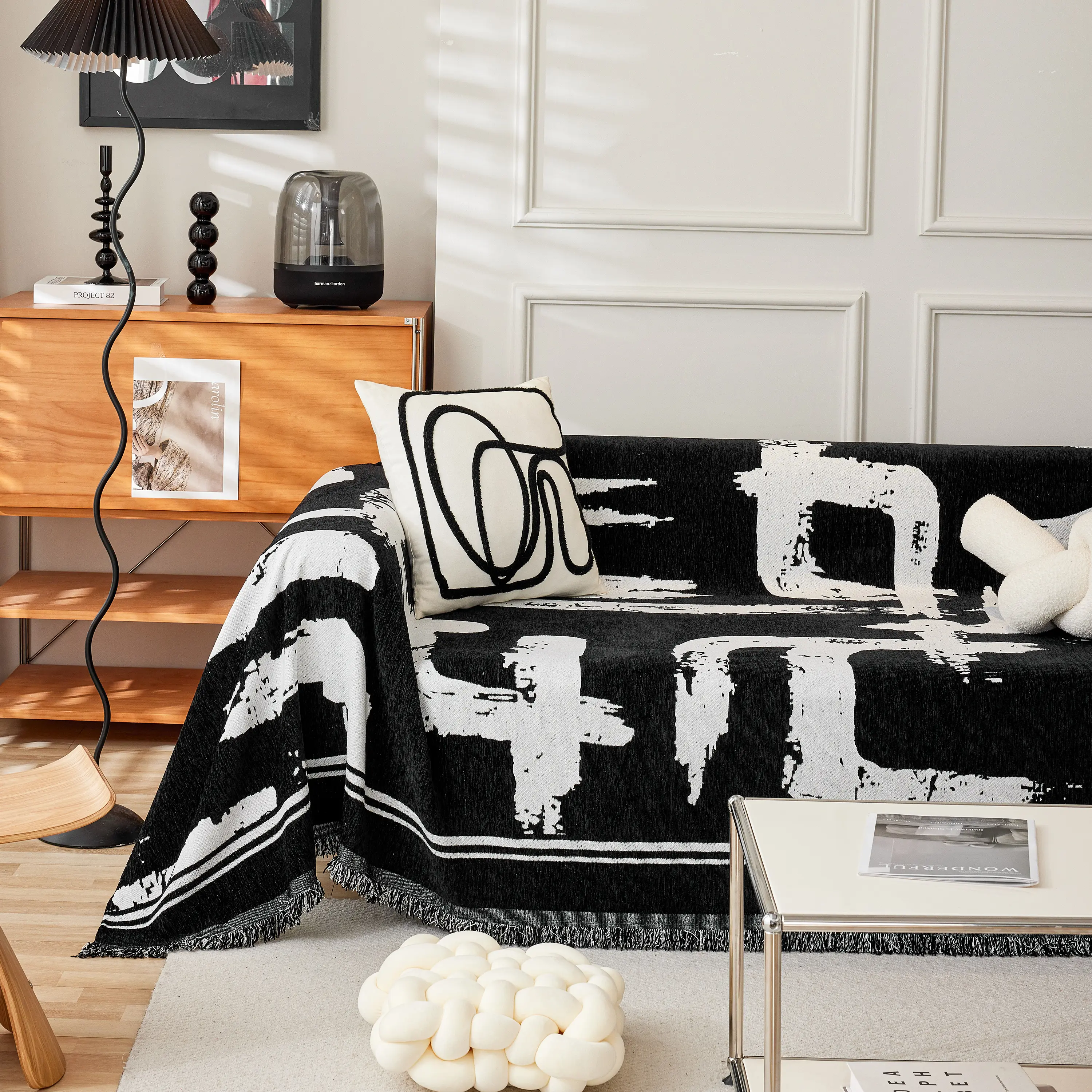 Chenille Abstract Soft Thick Reversible Oversized Couch Cover Blanket, Blanket on Sofa and The Couch - Image 75