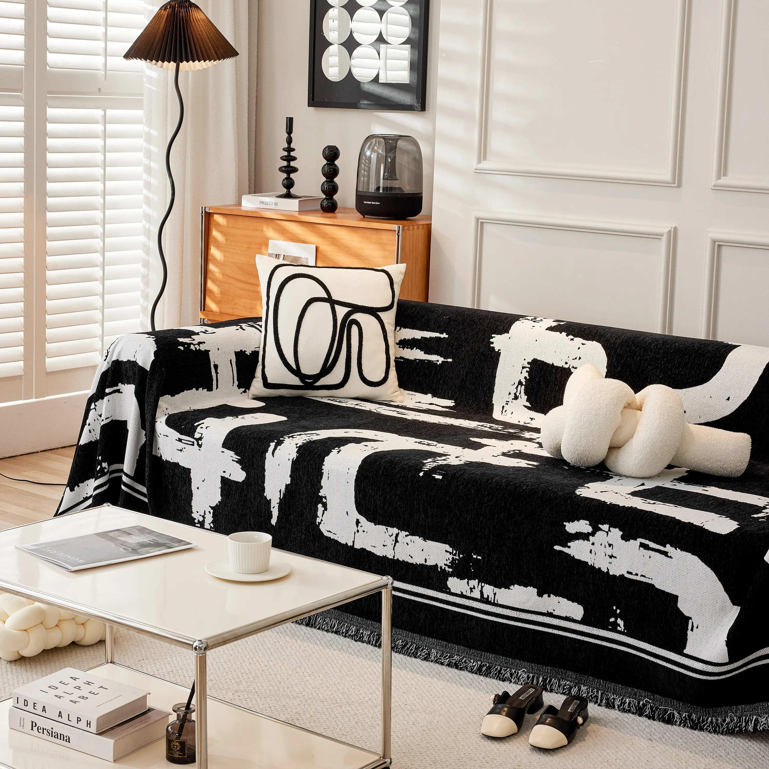Chenille Abstract Soft Thick Reversible Oversized Couch Cover Blanket, Blanket on Sofa and The Couch - Image 77