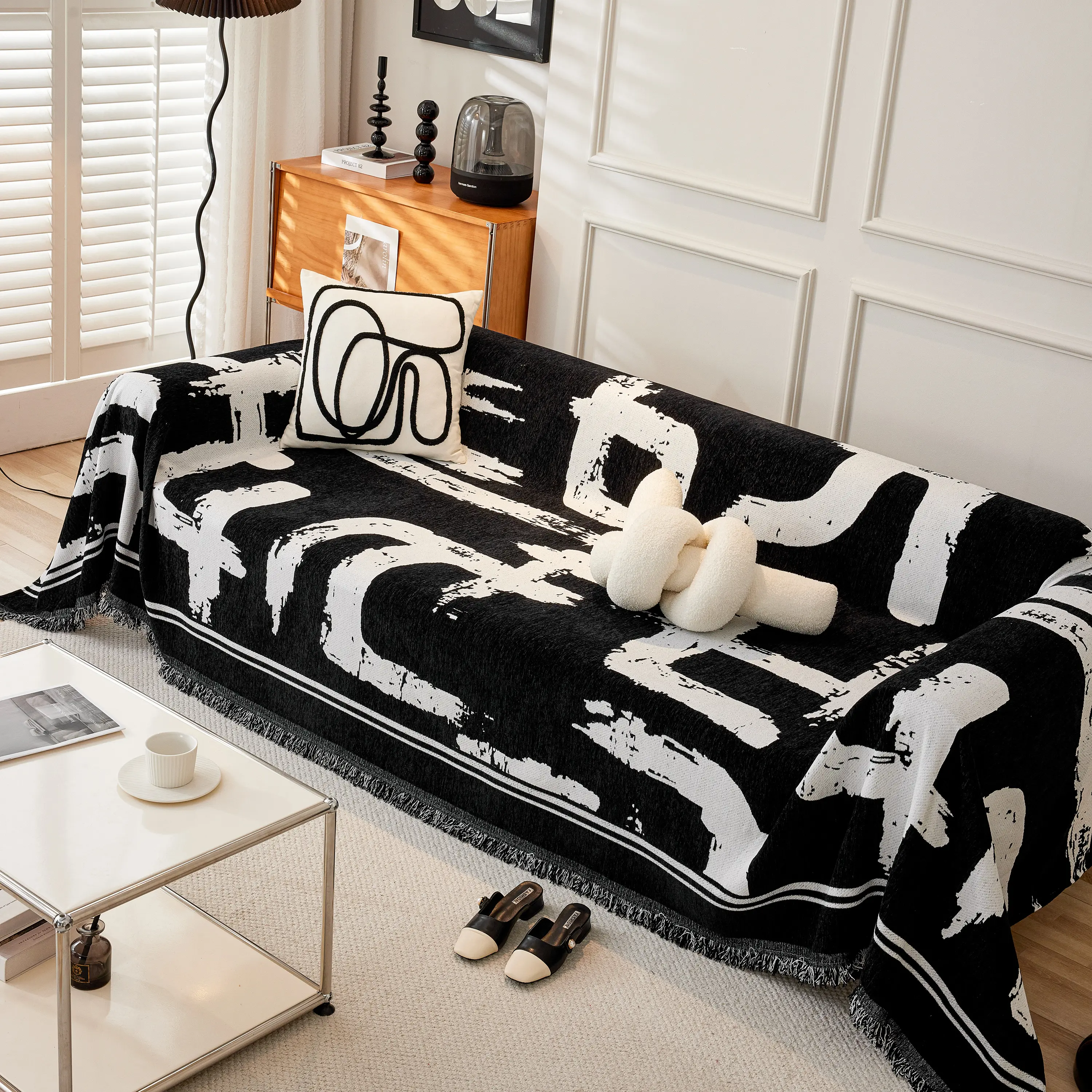 Chenille Abstract Soft Thick Reversible Oversized Couch Cover Blanket, Blanket on Sofa and The Couch - Image 78