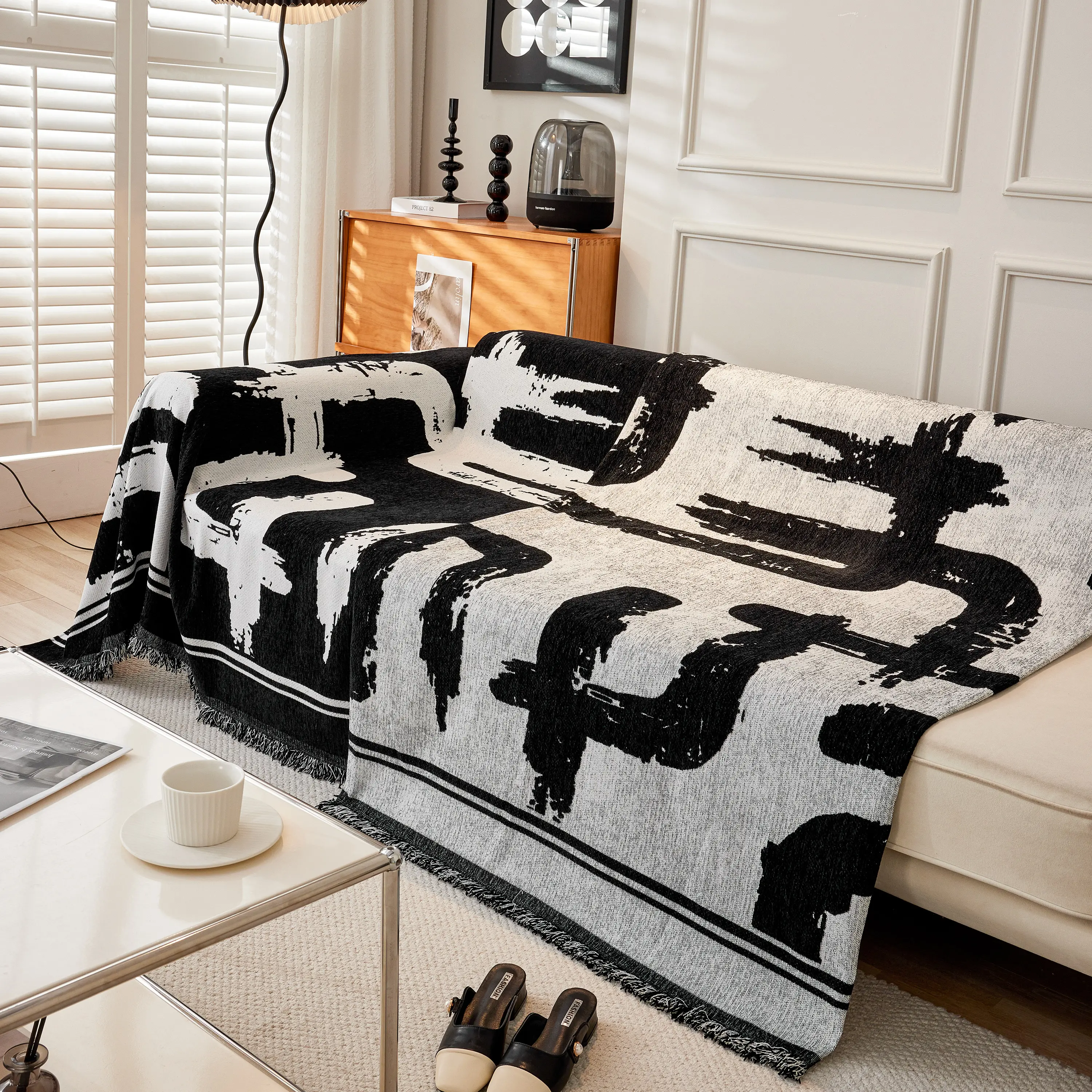 Chenille Abstract Soft Thick Reversible Oversized Couch Cover Blanket, Blanket on Sofa and The Couch - Image 94