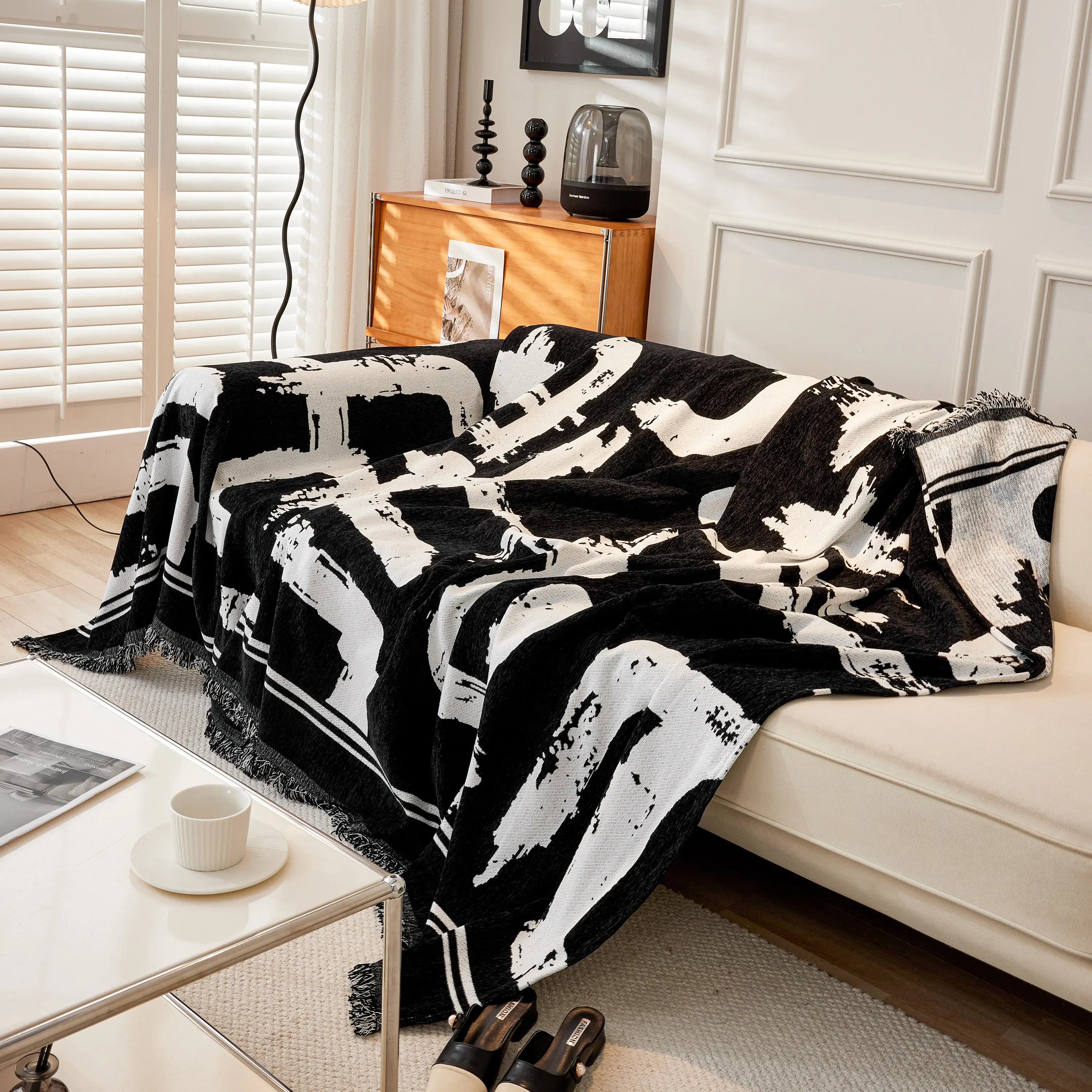 Chenille Abstract Soft Thick Reversible Oversized Couch Cover Blanket, Blanket on Sofa and The Couch - Image 97