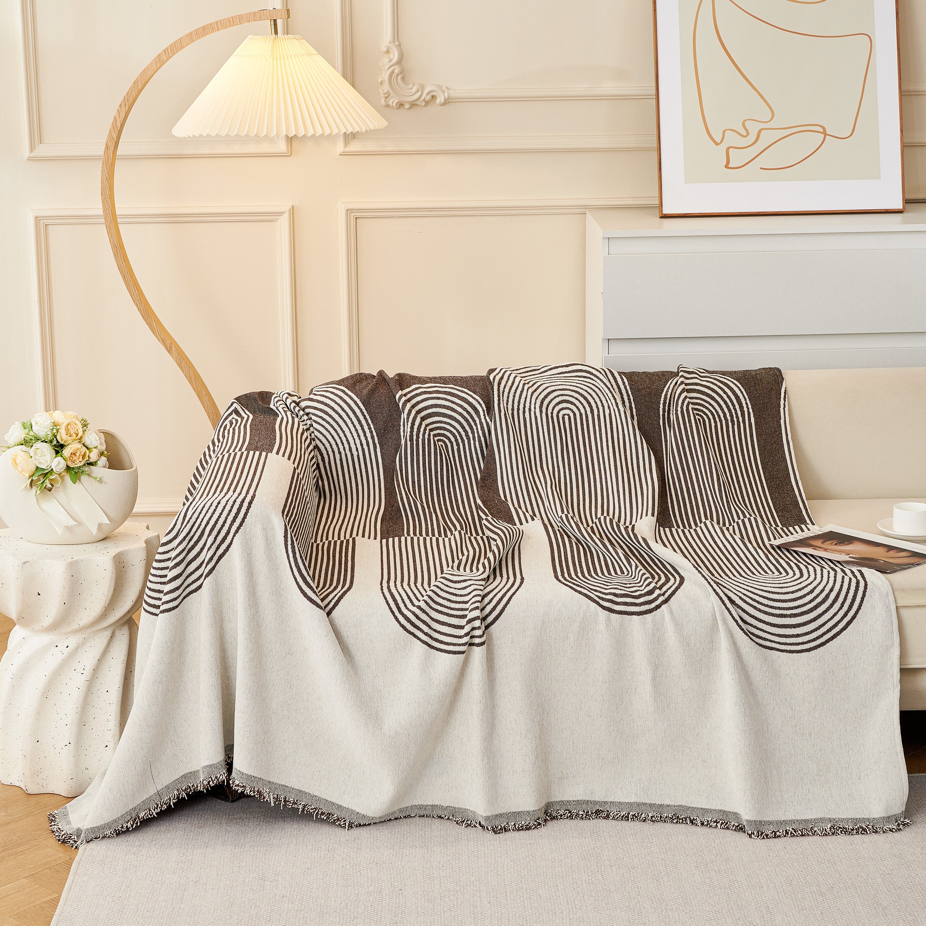 Chenille Boho Geometric Sofa Throw Cover Luxury Throws for Sofas Cat Proof Slipcovers Couch Covers - Image 100