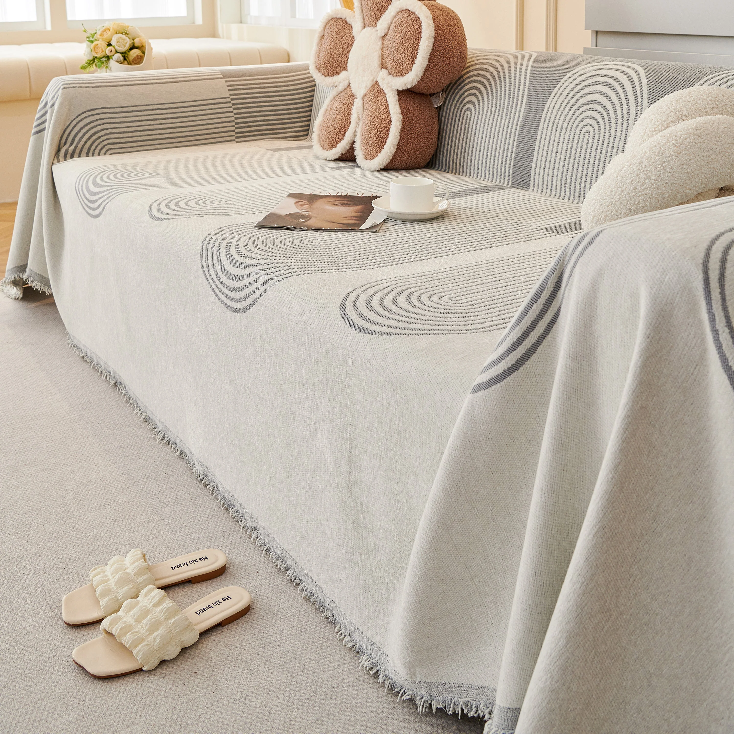Chenille Boho Geometric Sofa Throw Cover Luxury Throws for Sofas Cat Proof Slipcovers Couch Covers - Image 120