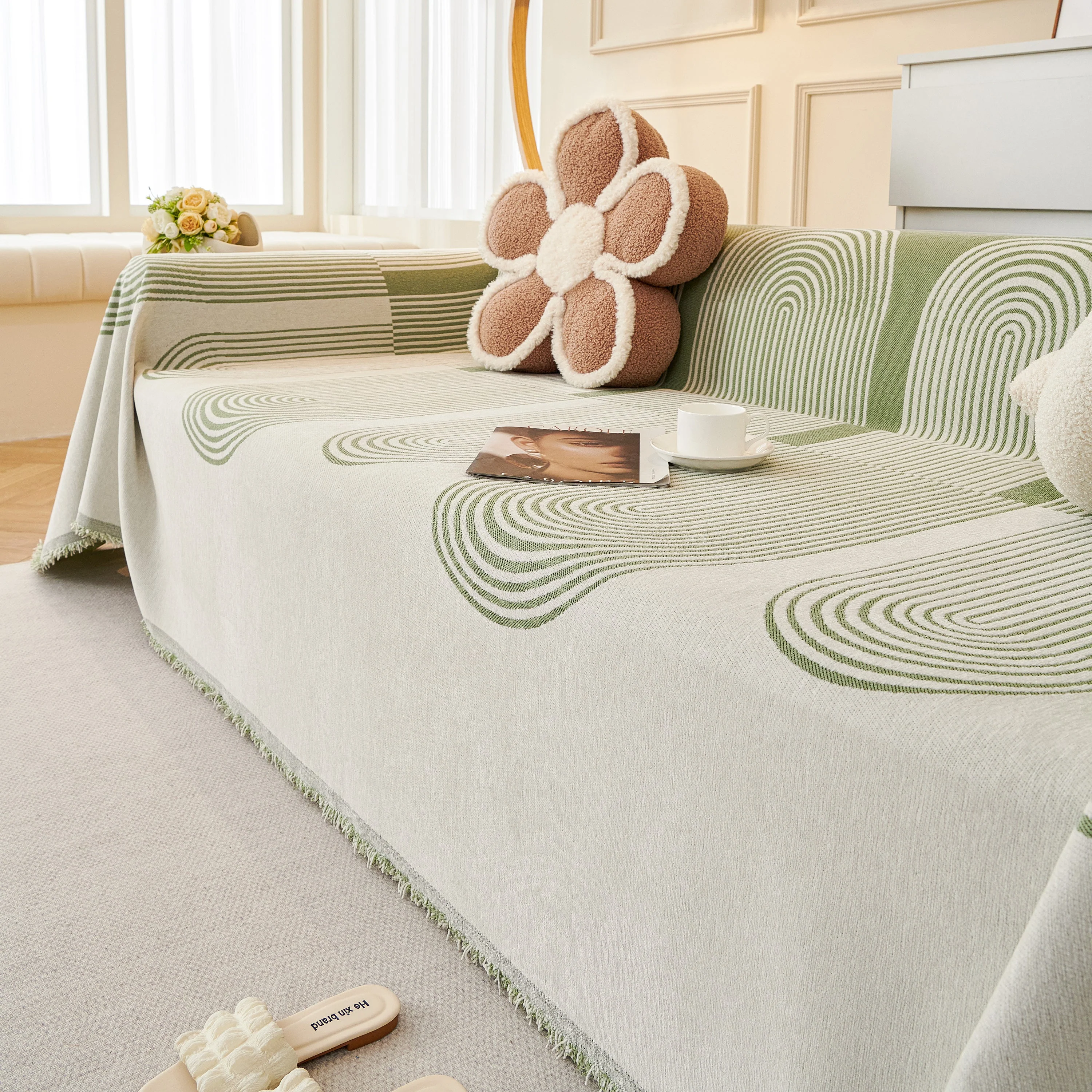 Chenille Boho Geometric Sofa Throw Cover Luxury Throws for Sofas Cat Proof Slipcovers Couch Covers - Image 32