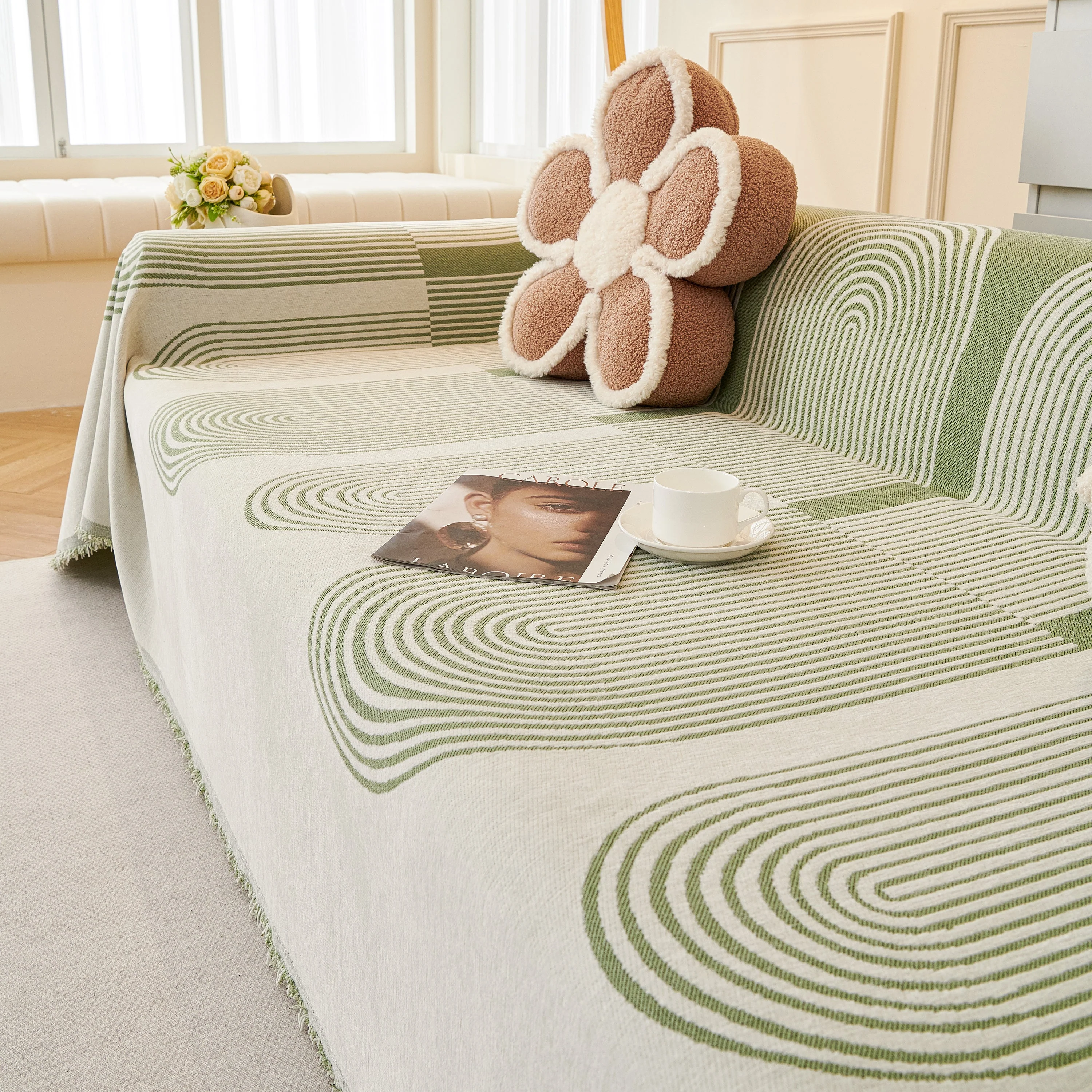 Chenille Boho Geometric Sofa Throw Cover Luxury Throws for Sofas Cat Proof Slipcovers Couch Covers - Image 33