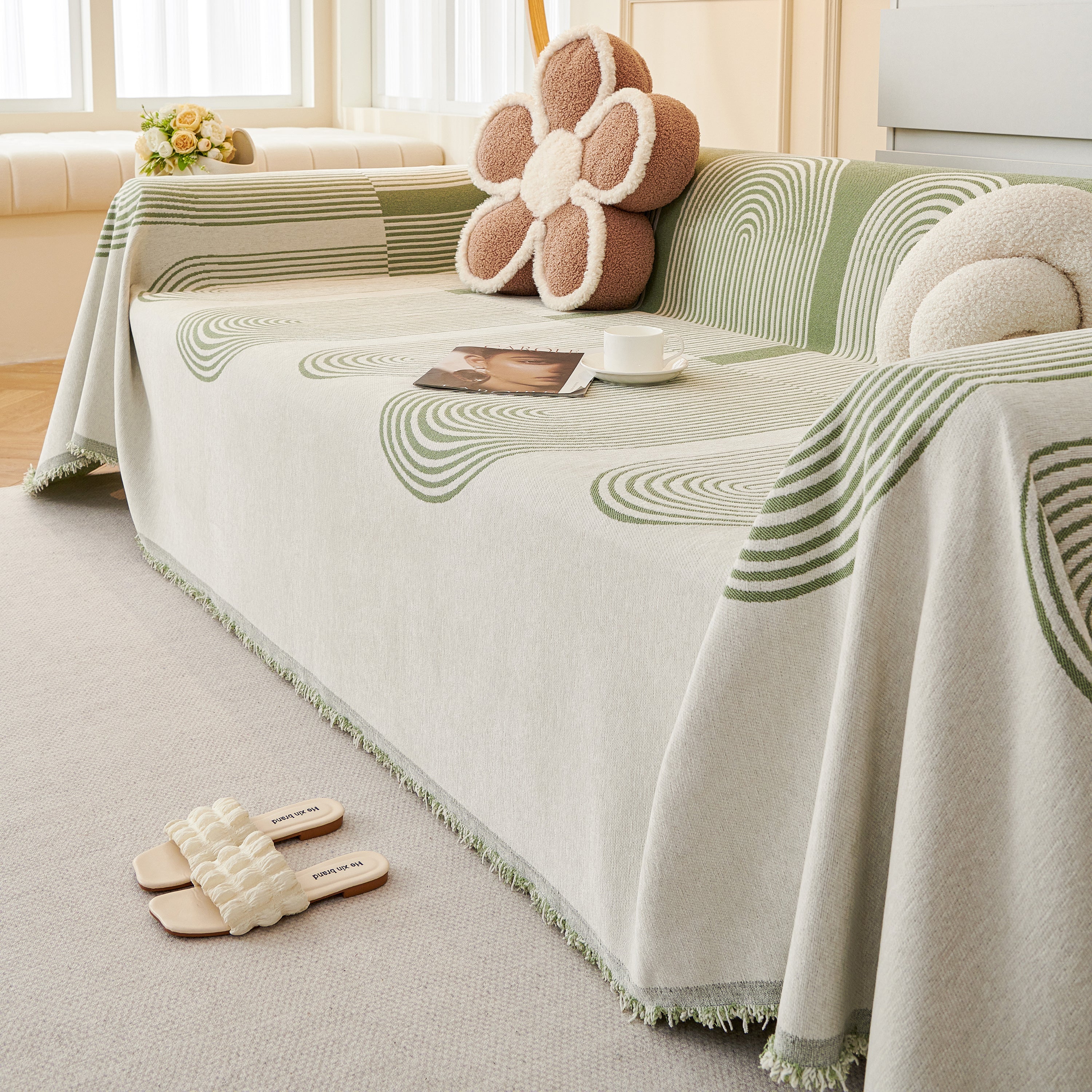 Chenille Boho Geometric Sofa Throw Cover Luxury Throws for Sofas Cat Proof Slipcovers Couch Covers - Image 34