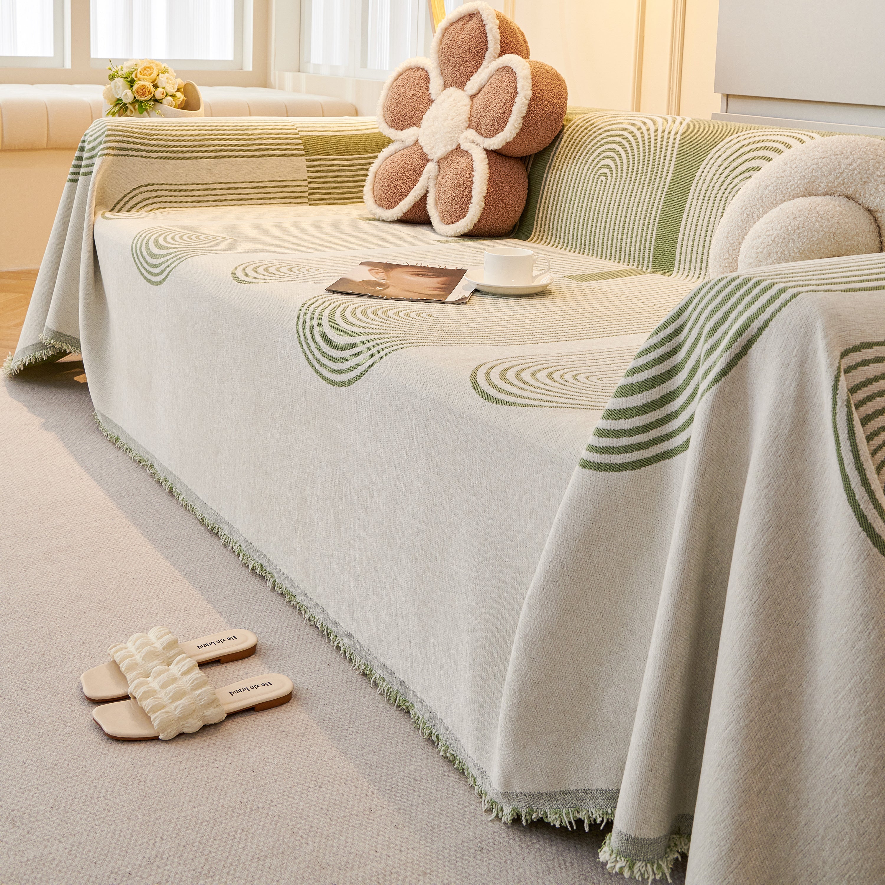 Chenille Boho Geometric Sofa Throw Cover Luxury Throws for Sofas Cat Proof Slipcovers Couch Covers - Image 35