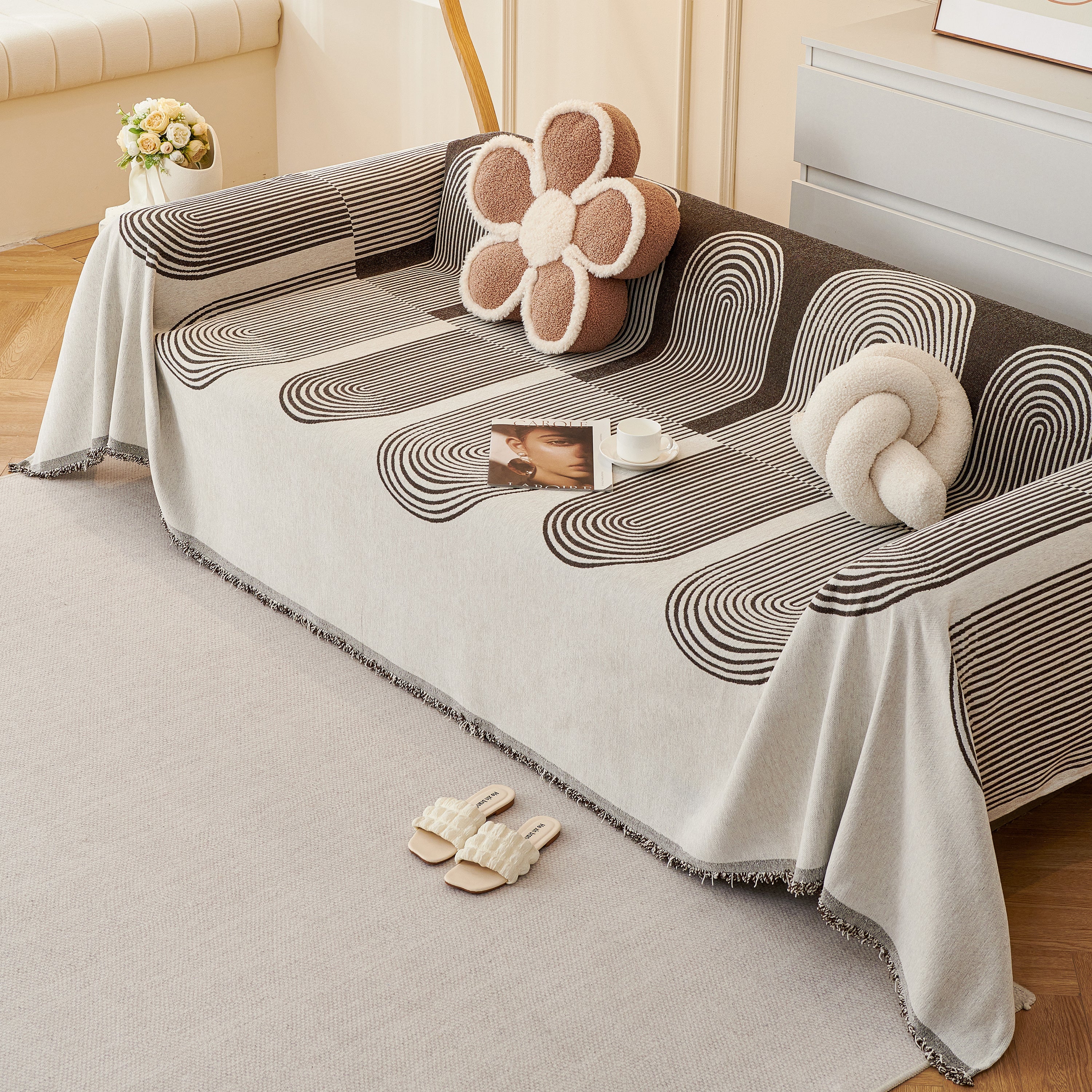 Chenille Boho Geometric Sofa Throw Cover Luxury Throws for Sofas Cat Proof Slipcovers Couch Covers - Image 43