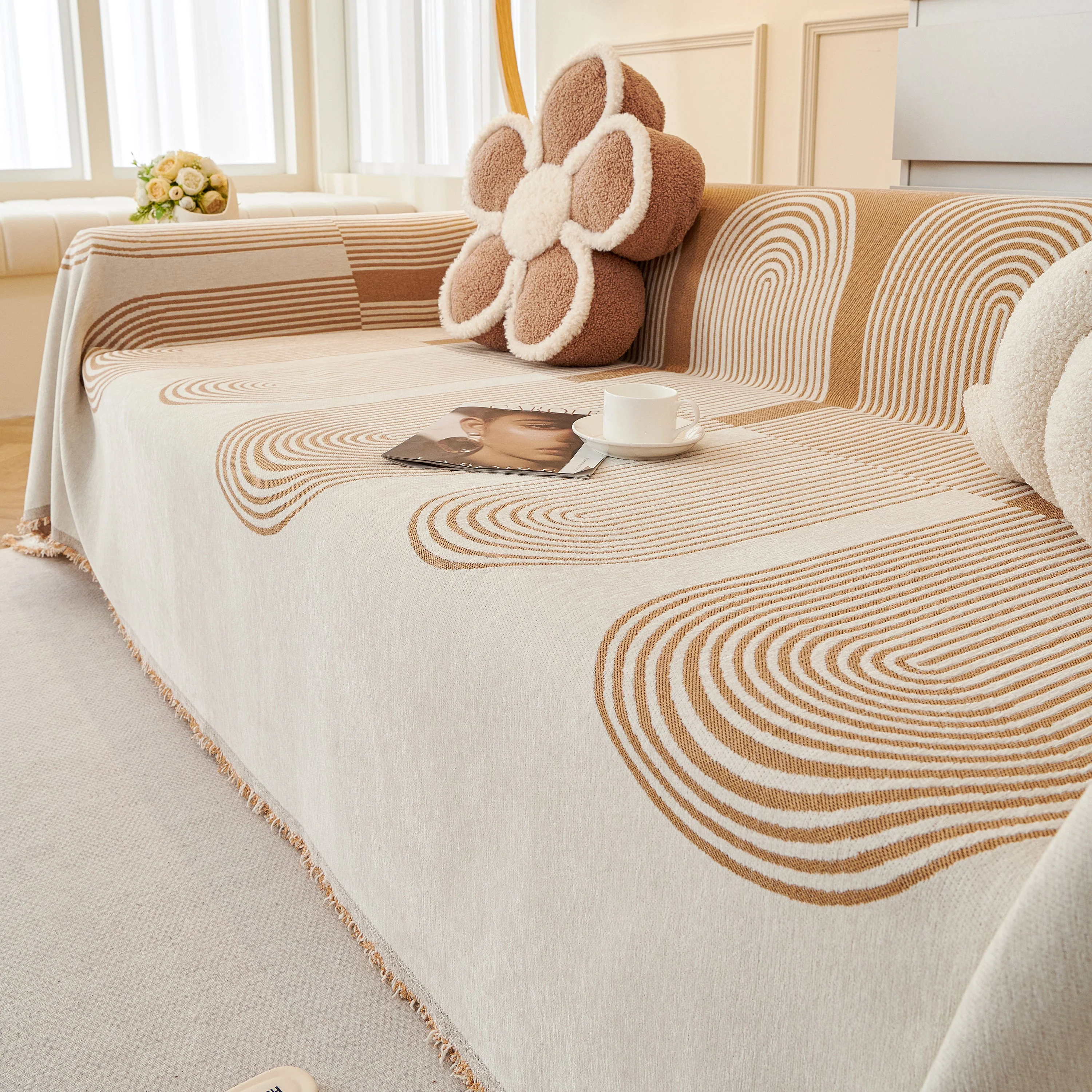 Chenille Boho Geometric Sofa Throw Cover Luxury Throws for Sofas Cat Proof Slipcovers Couch Covers - Image 59