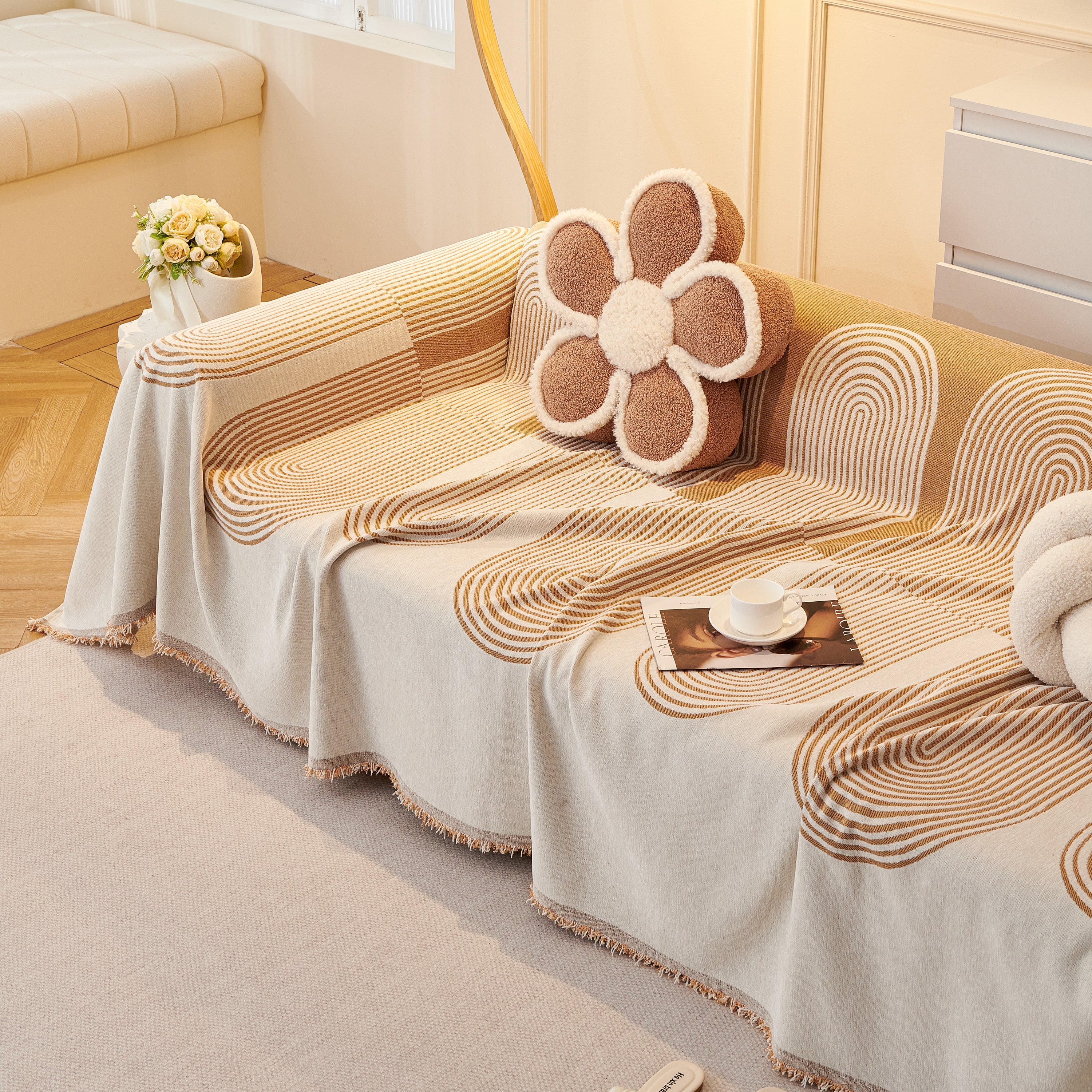 Chenille Boho Geometric Sofa Throw Cover Luxury Throws for Sofas Cat Proof Slipcovers Couch Covers - Image 63