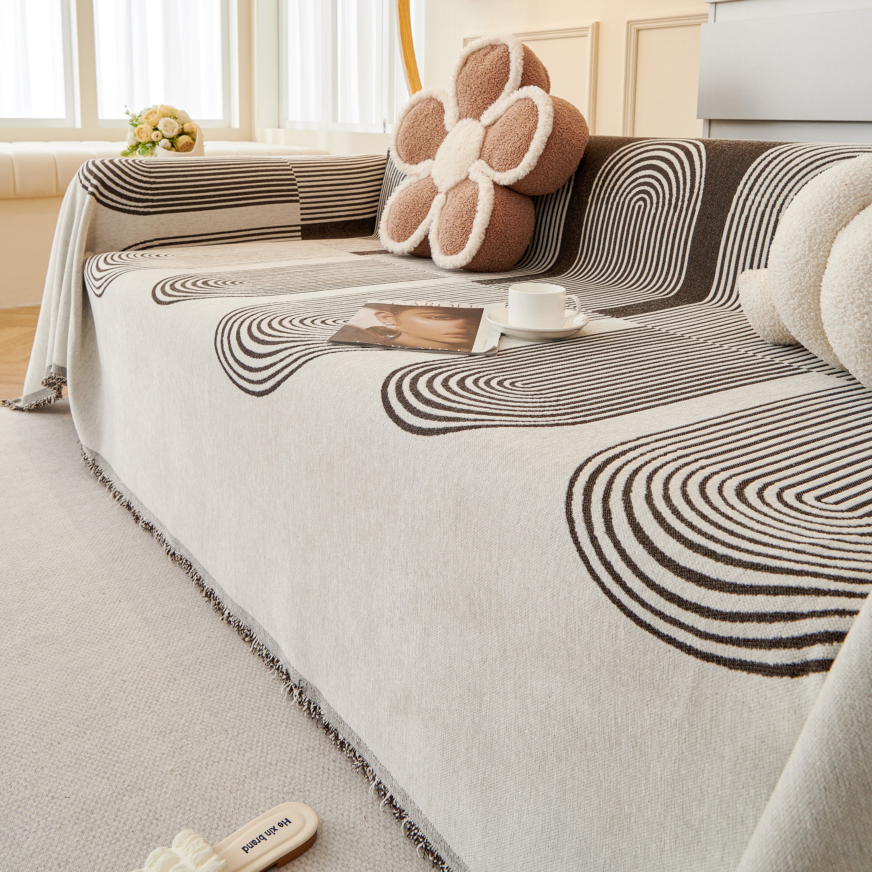 Chenille Boho Geometric Sofa Throw Cover Luxury Throws for Sofas Cat Proof Slipcovers Couch Covers - Image 90